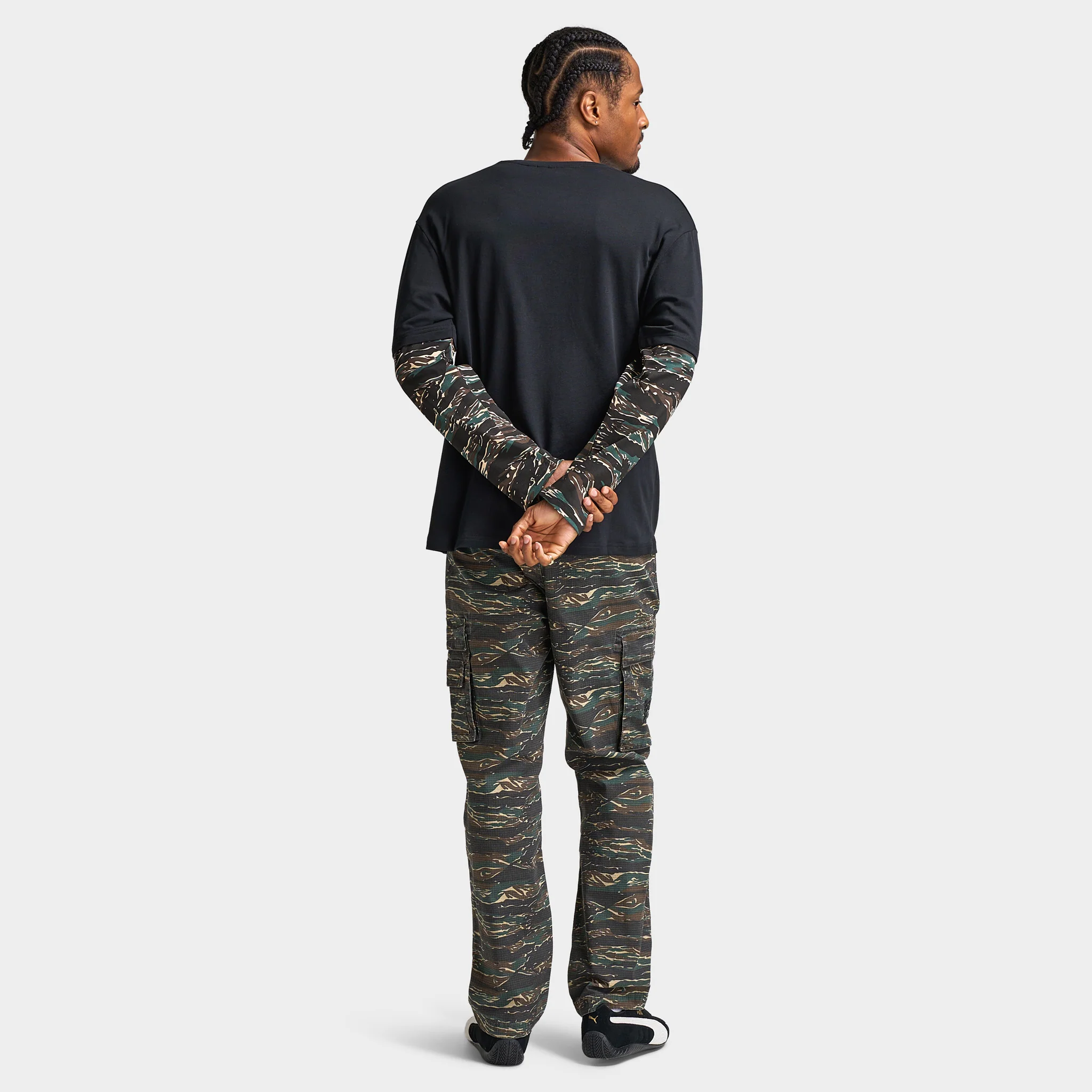 Supply & Demand Brickshaw Long Sleeve Black / Woodland Camo - Image 5