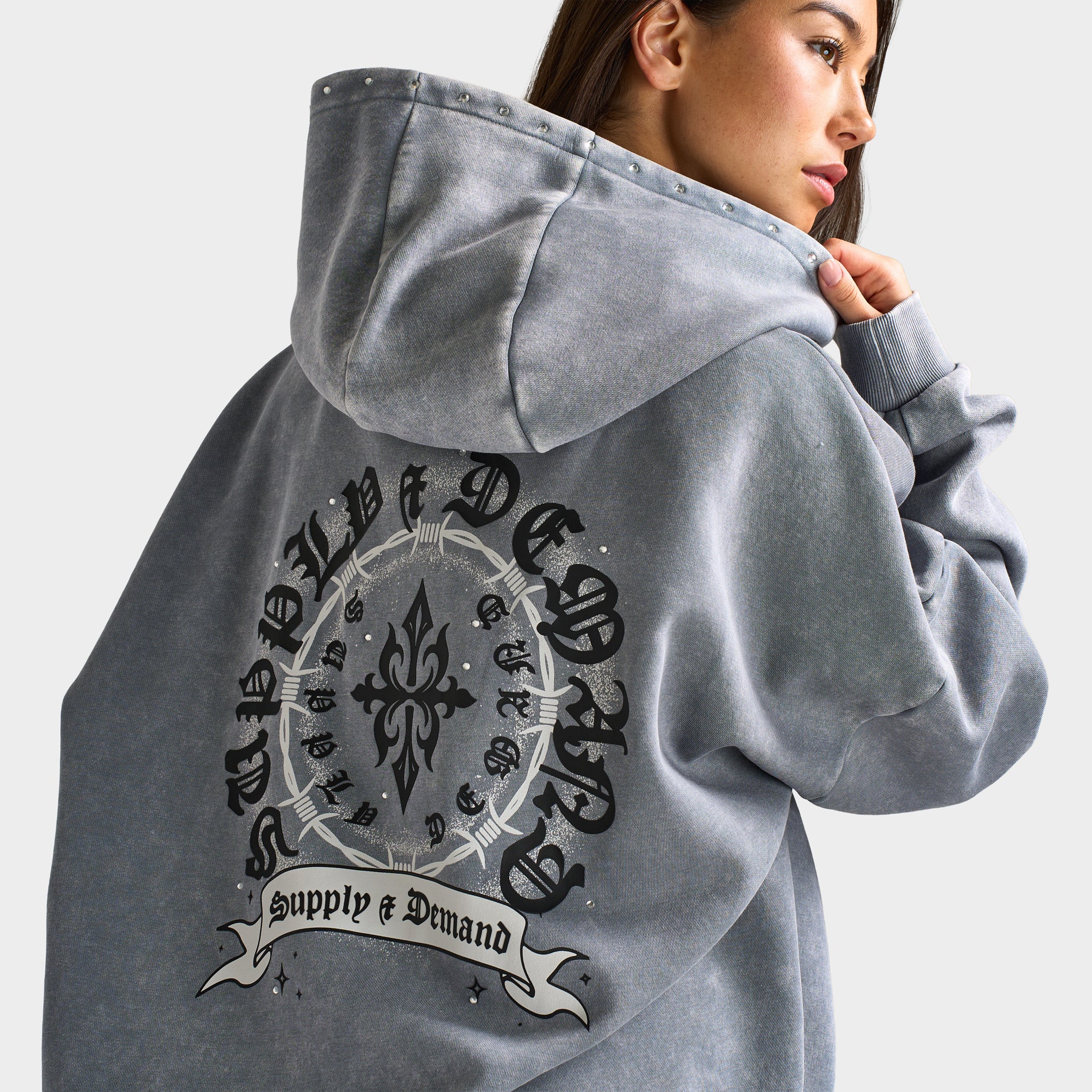Supply & Demand Celtic Full-Zip Hoodie / Gray Shingles - Image 4