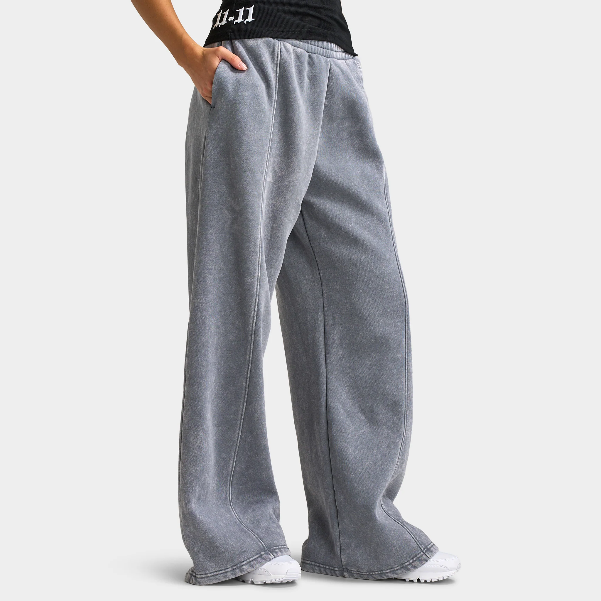 Supply & Demand Celtic Wide Joggers / Washed Light Grey - Image 3