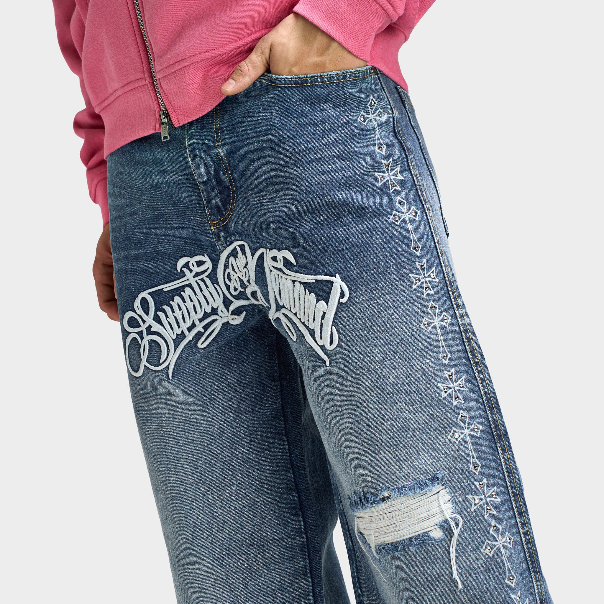 Supply & Demand Cholo Jean / Light Blue Wash Denim - Image 5