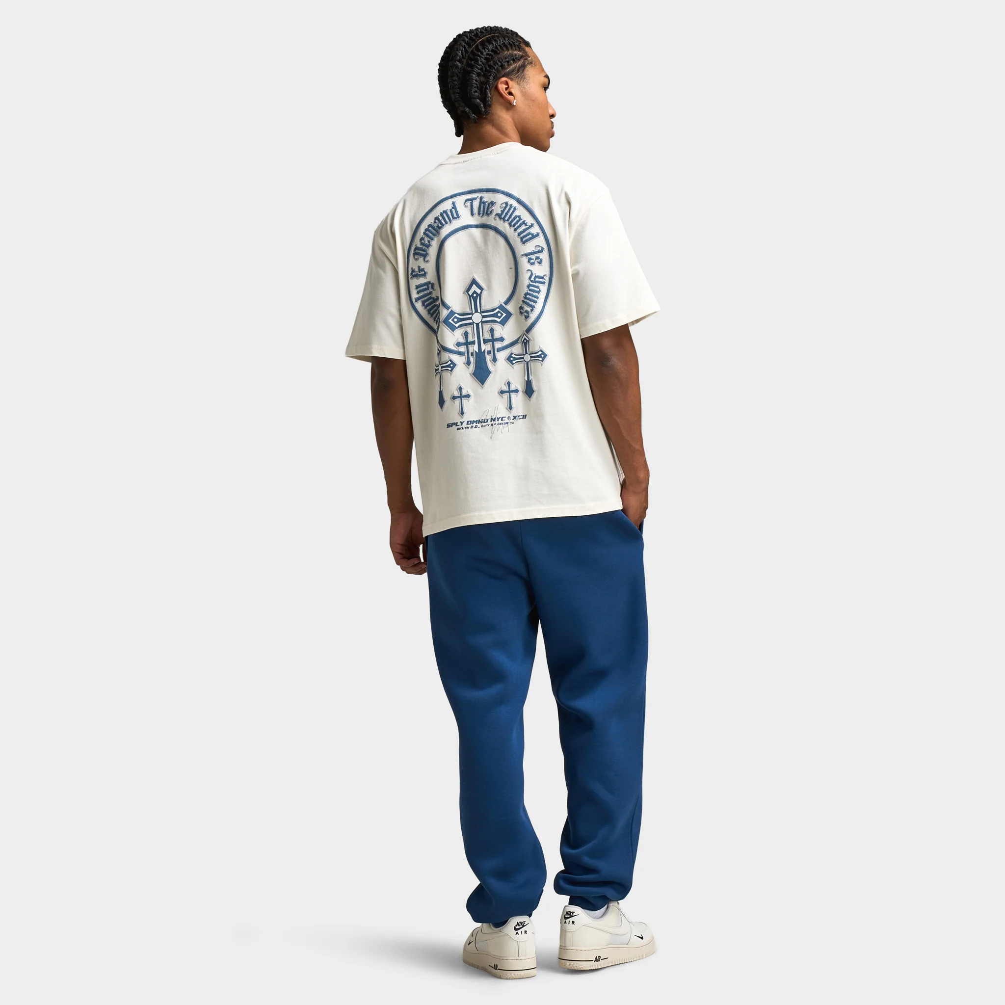 Supply & Demand Crosses Graphic T-Shirt / Vaporous Gray - Image 6
