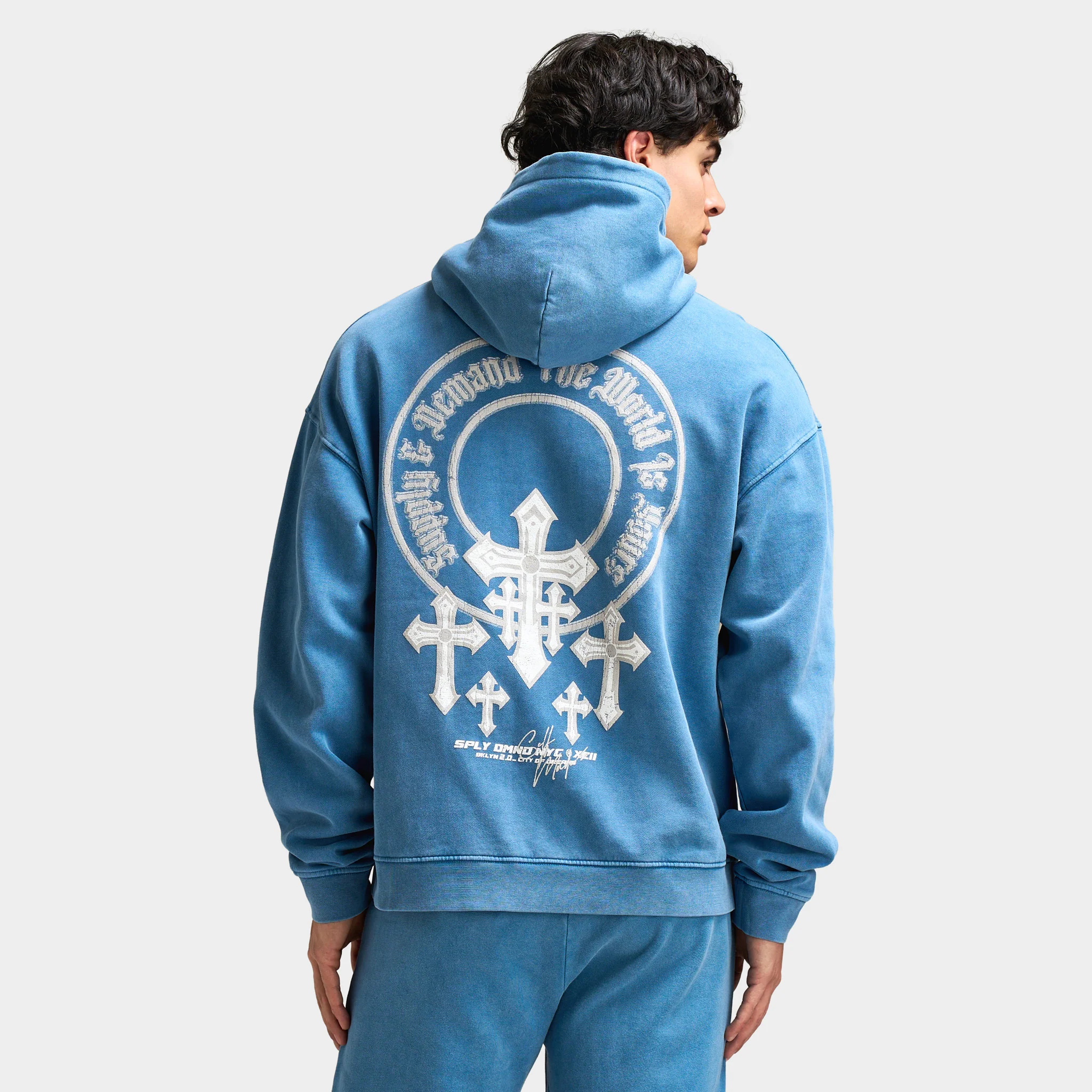 Supply & Demand Crosses Hoodie / Copen Blue - Image 2