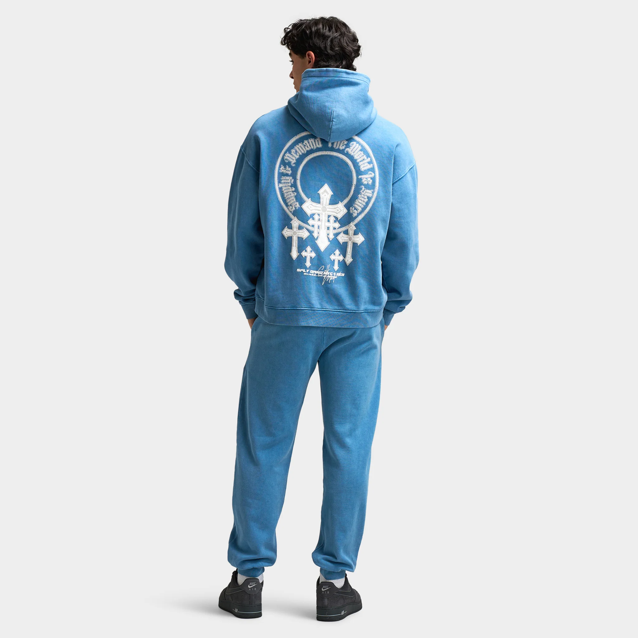 Supply & Demand Crosses Hoodie / Copen Blue - Image 5