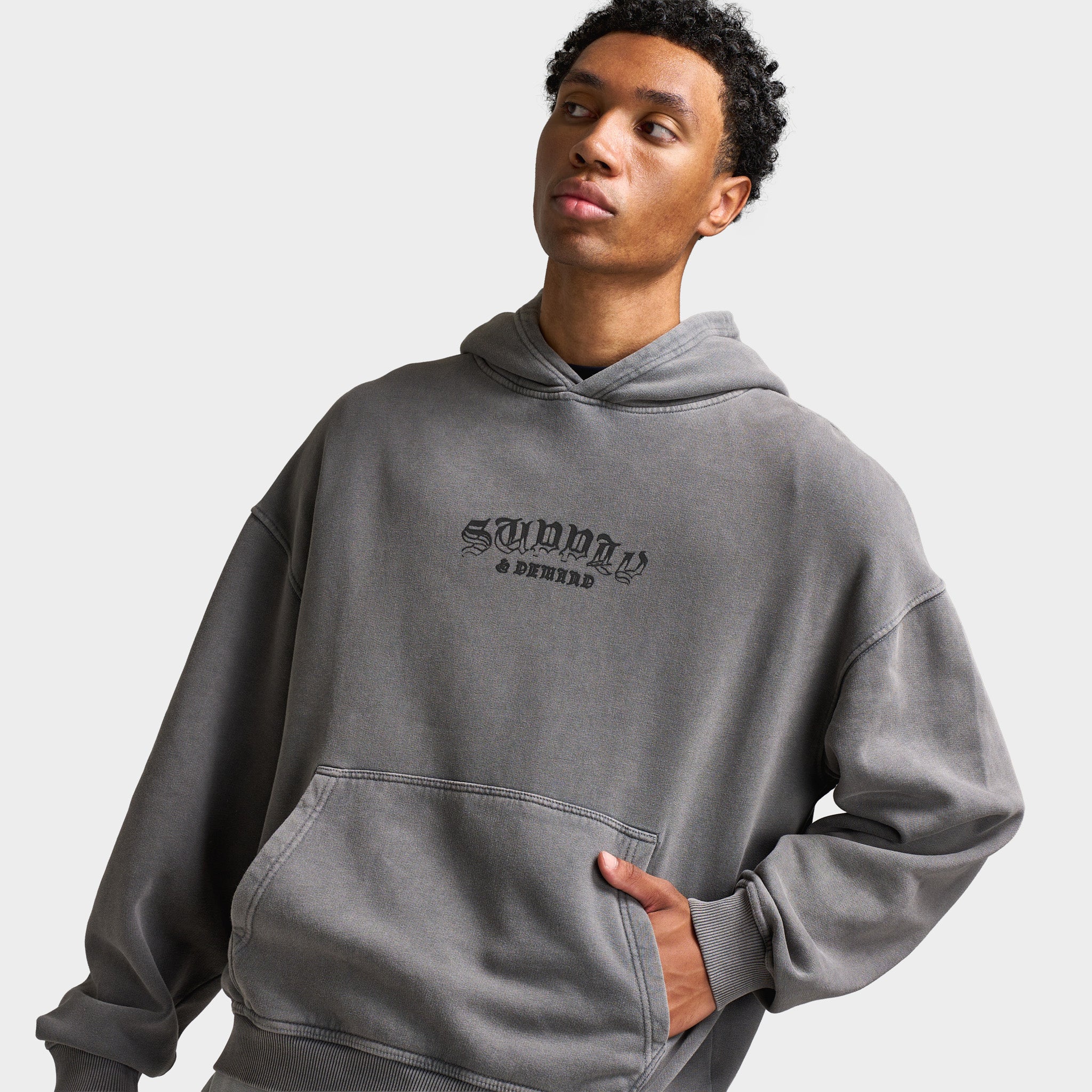 Supply & Demand Dagga Hoodie / Washed Iron Gate - Image 3