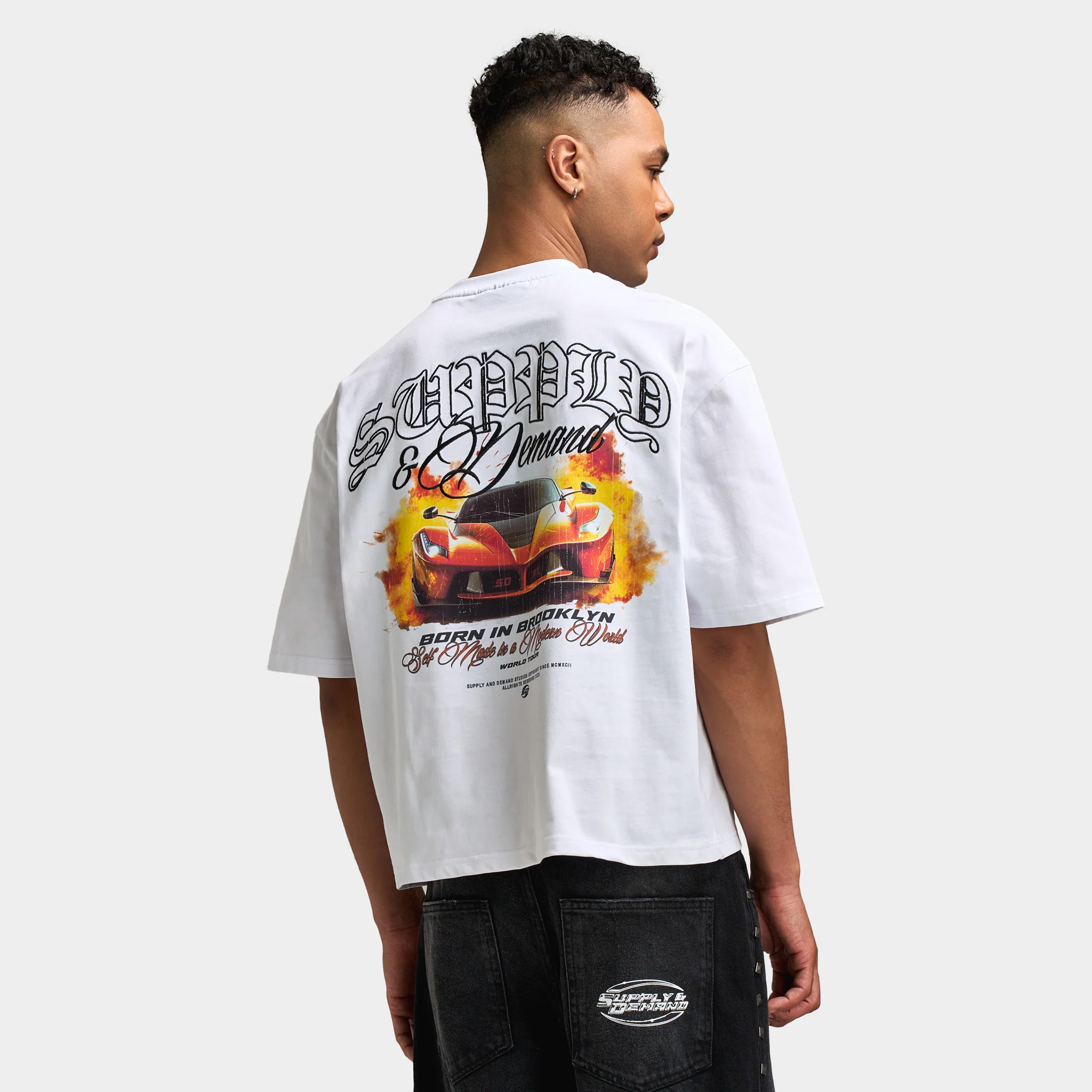 Supply & Demand Flagger T-Shirt / Optic White - Image 2