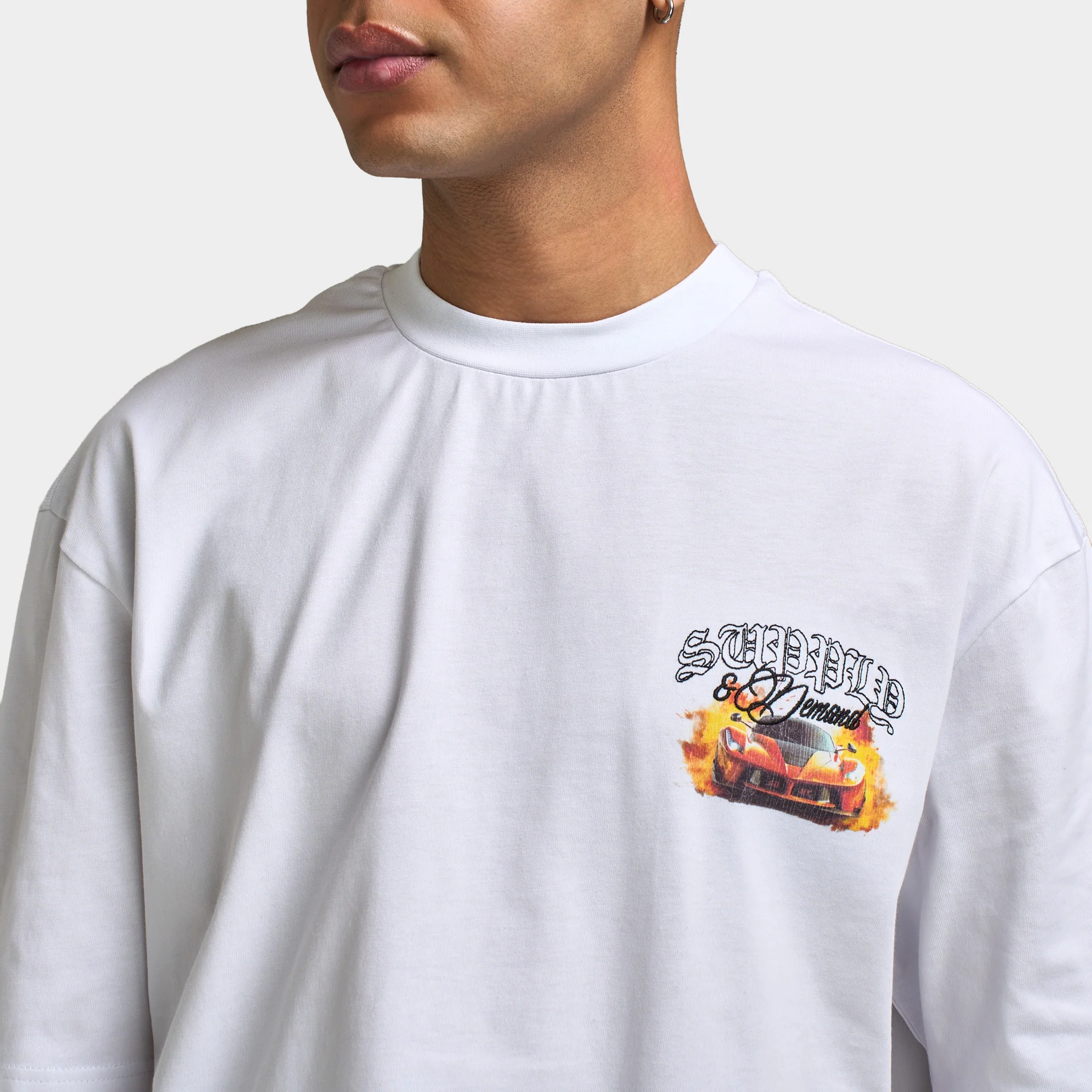 Supply & Demand Flagger T-Shirt / Optic White - Image 3