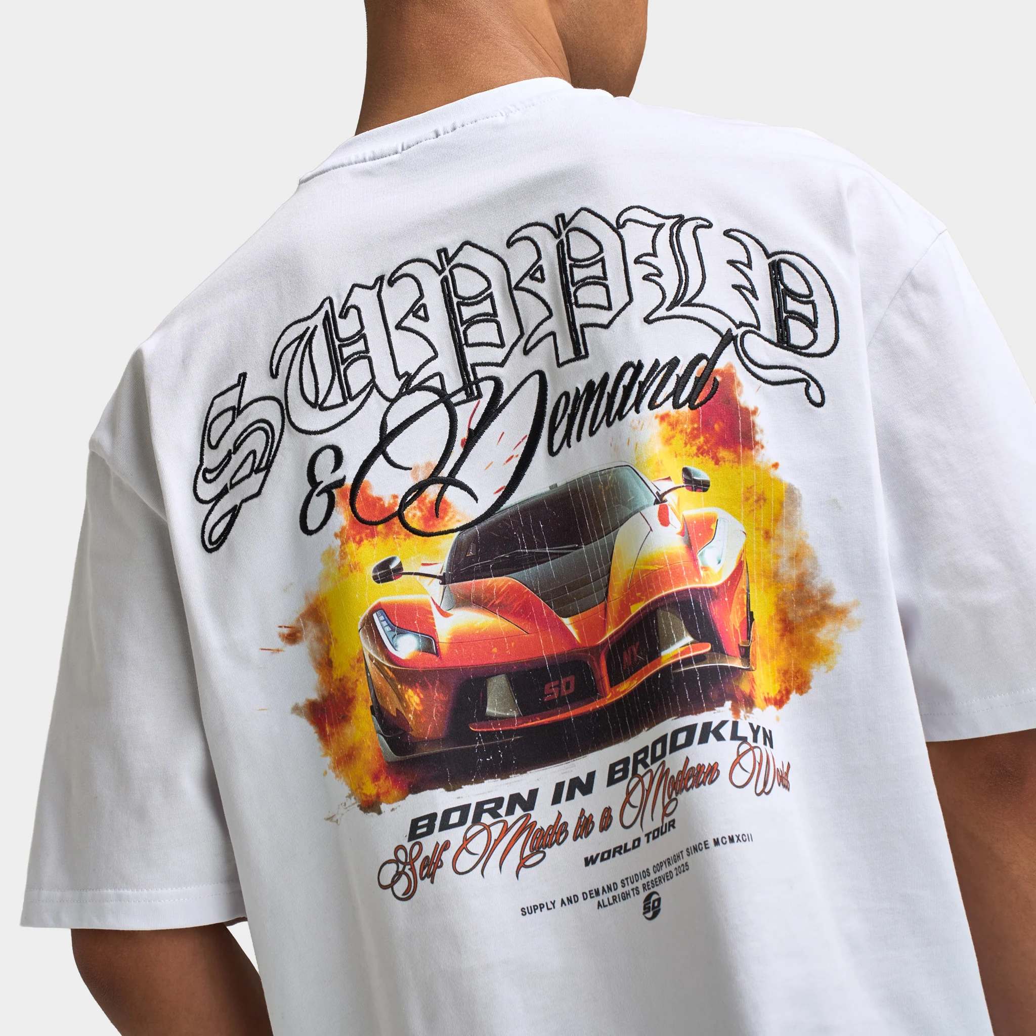 Supply & Demand Flagger T-Shirt / Optic White - Image 4