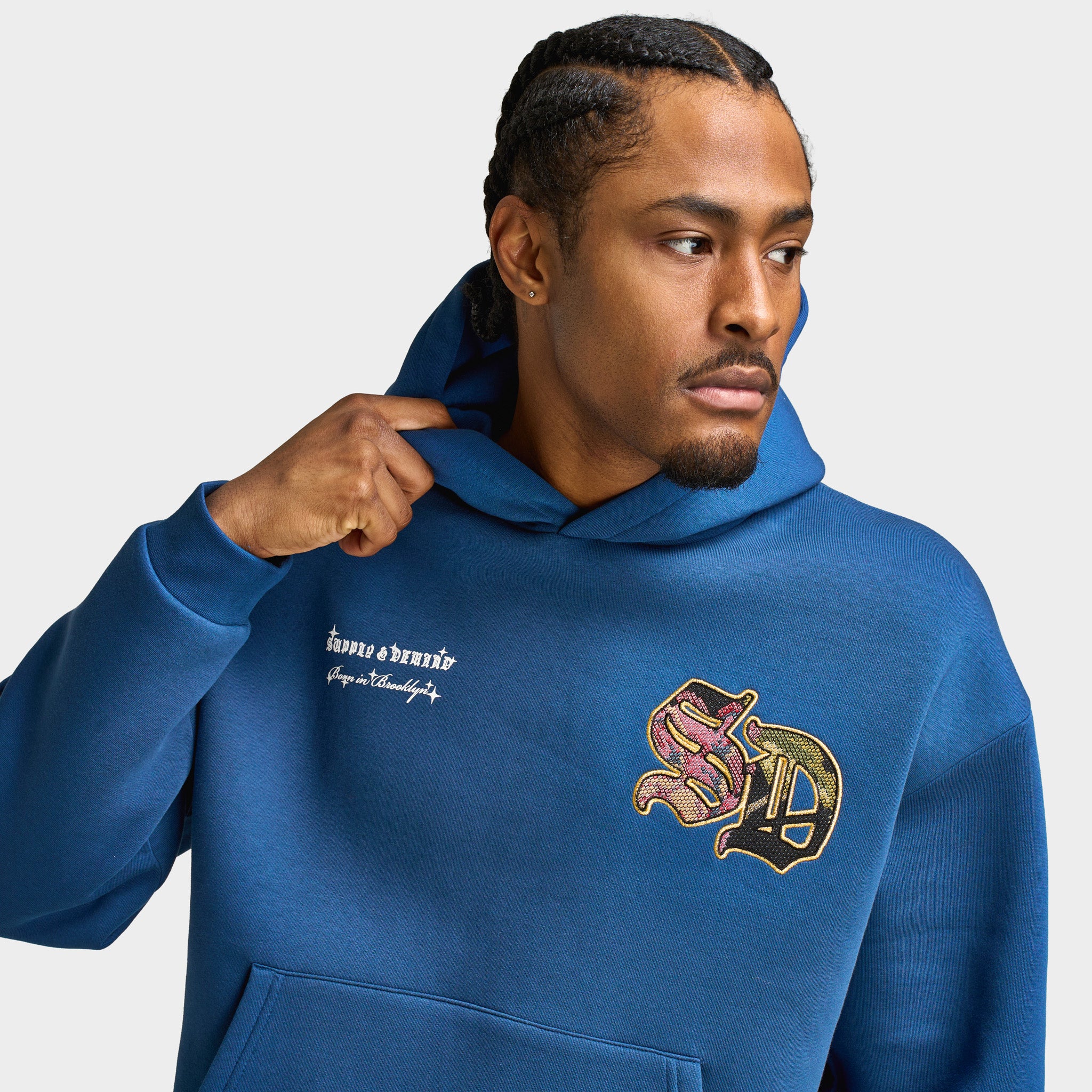 Supply & Demand Floral Hoodie / Dark Denim - Image 5