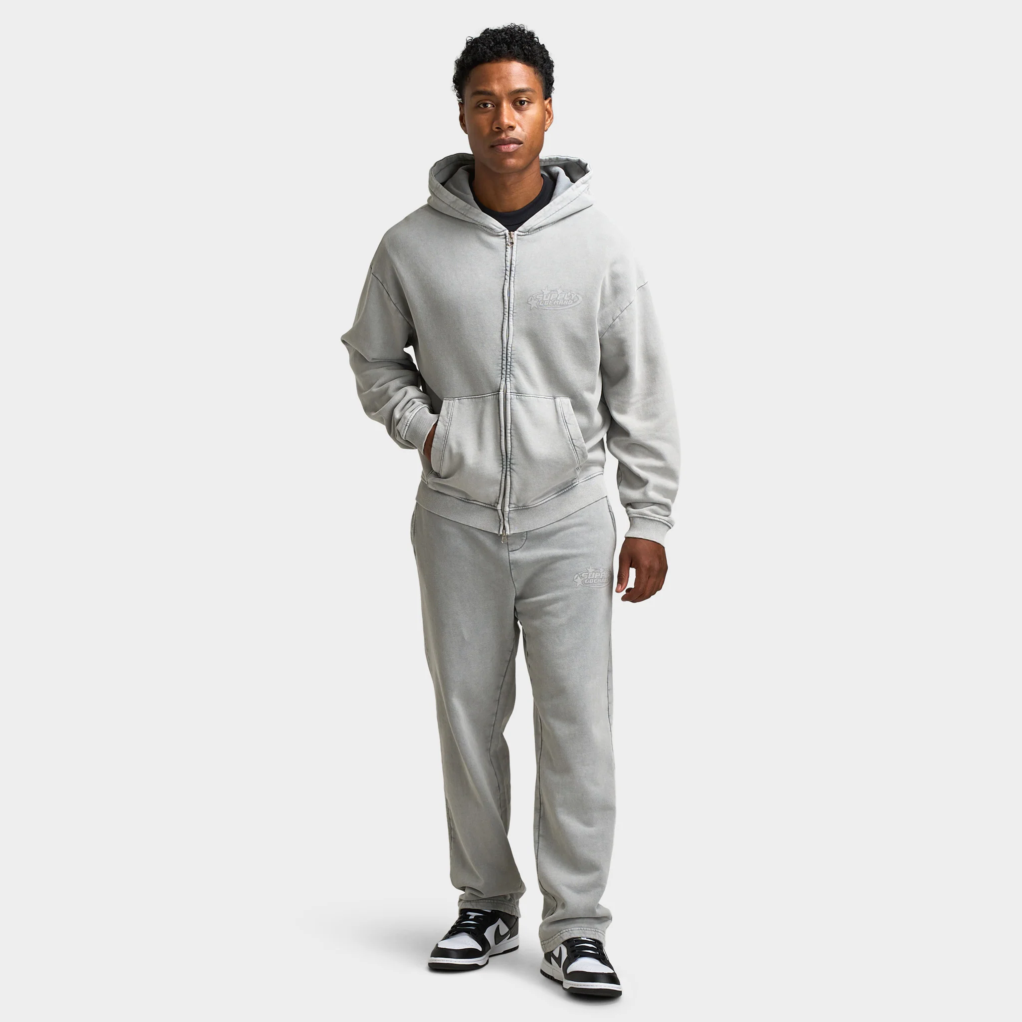 Supply & Demand Fracture Full Zip Hoodie / Washed High Rise - Image 6