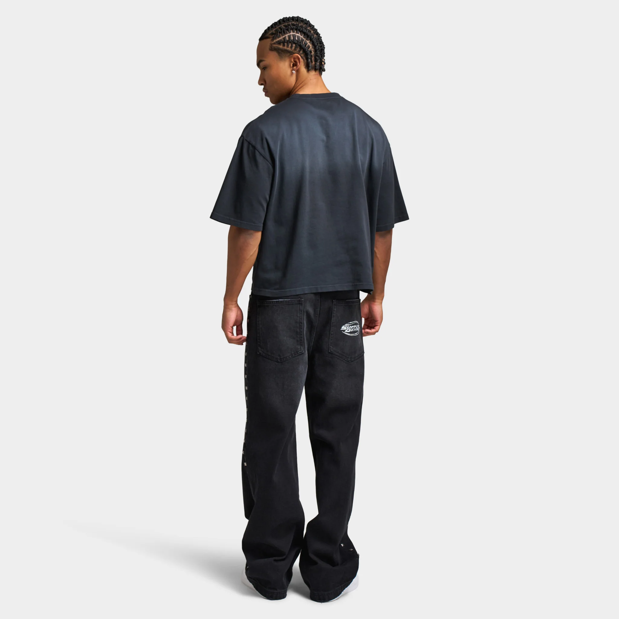 Supply & Demand Glitter Graphic T-Shirt / Black - Image 2