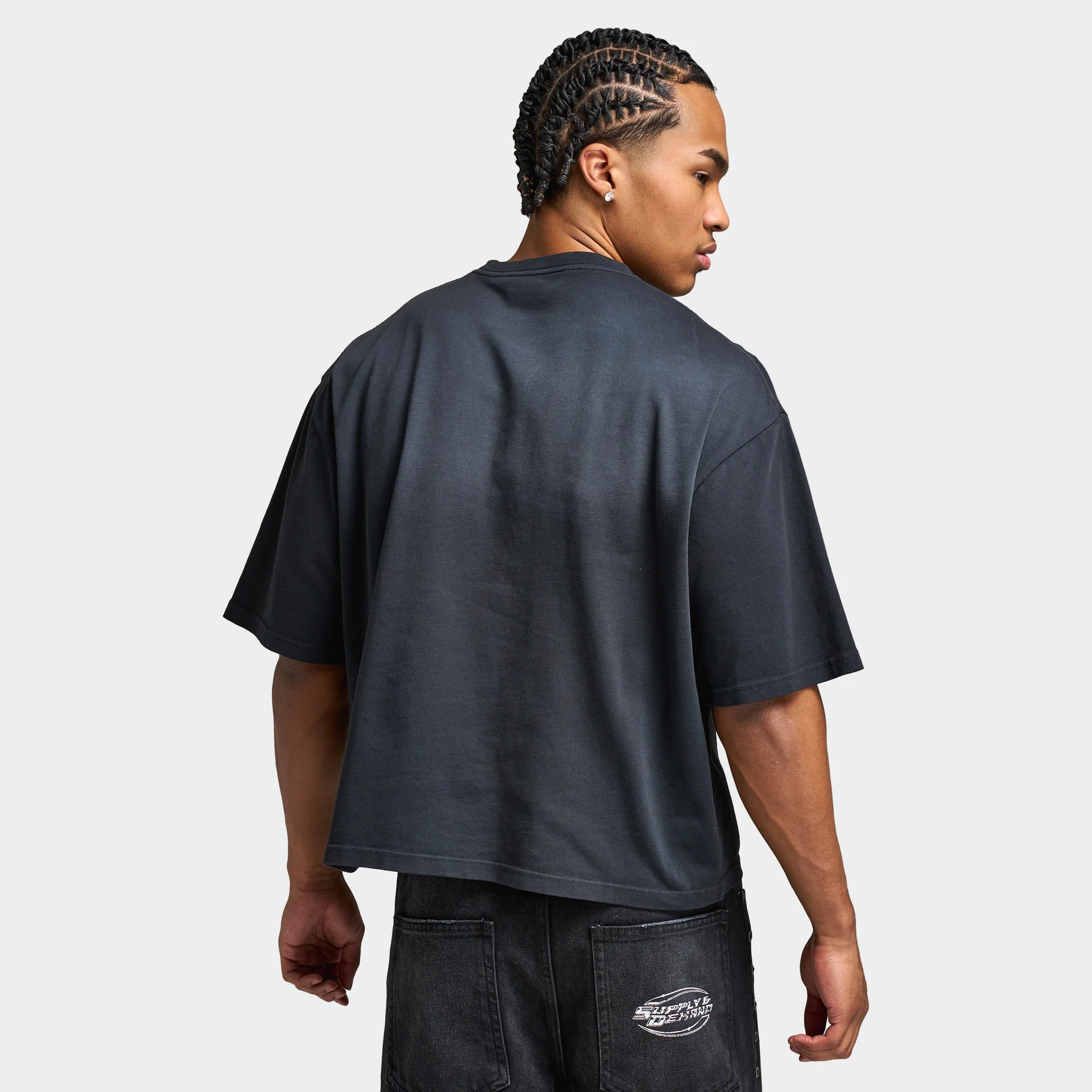 Supply & Demand Glitter Graphic T-Shirt / Black - Image 4