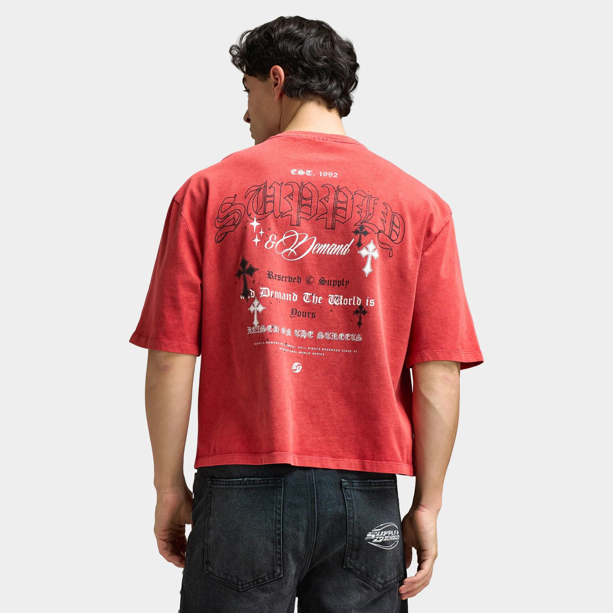 Supply & Demand Graphic T-Shirt / Jester Red - Image 2