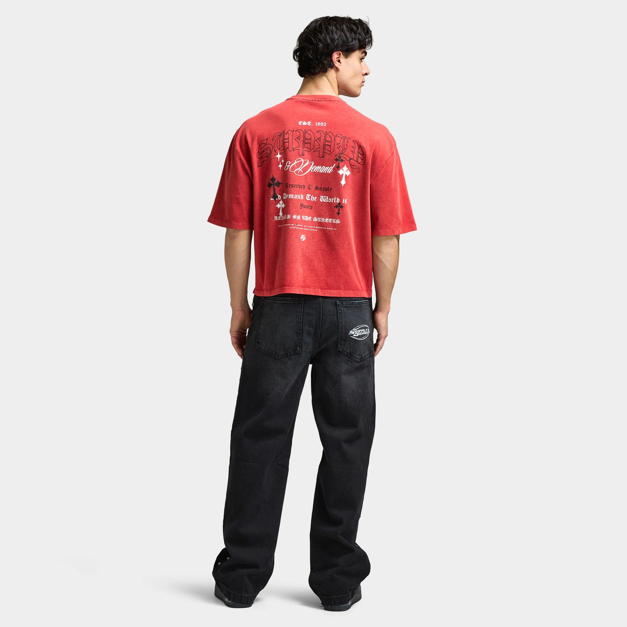 Supply & Demand Graphic T-Shirt / Jester Red - Image 5