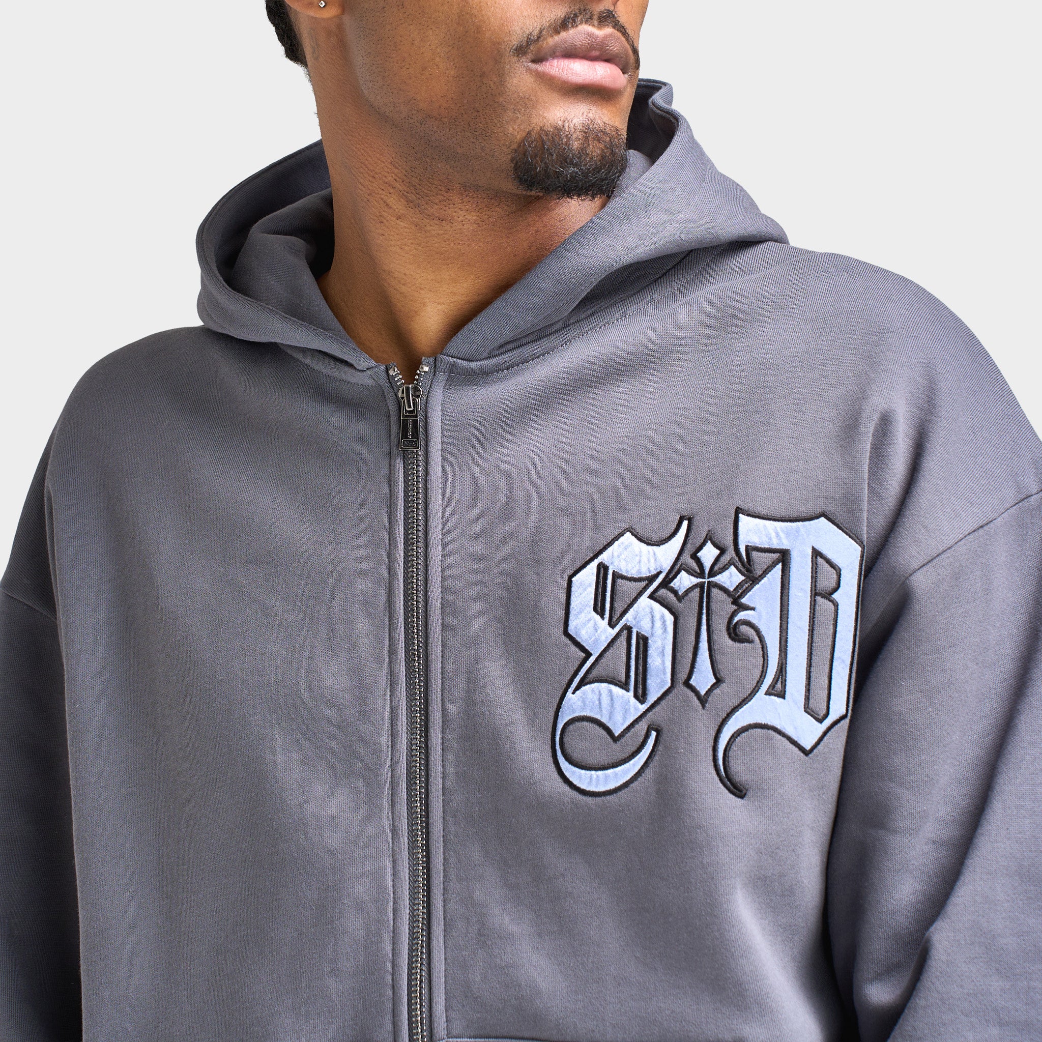 Supply & Demand Insider Full Zipper Hoodie / Iron Gate - Image 3
