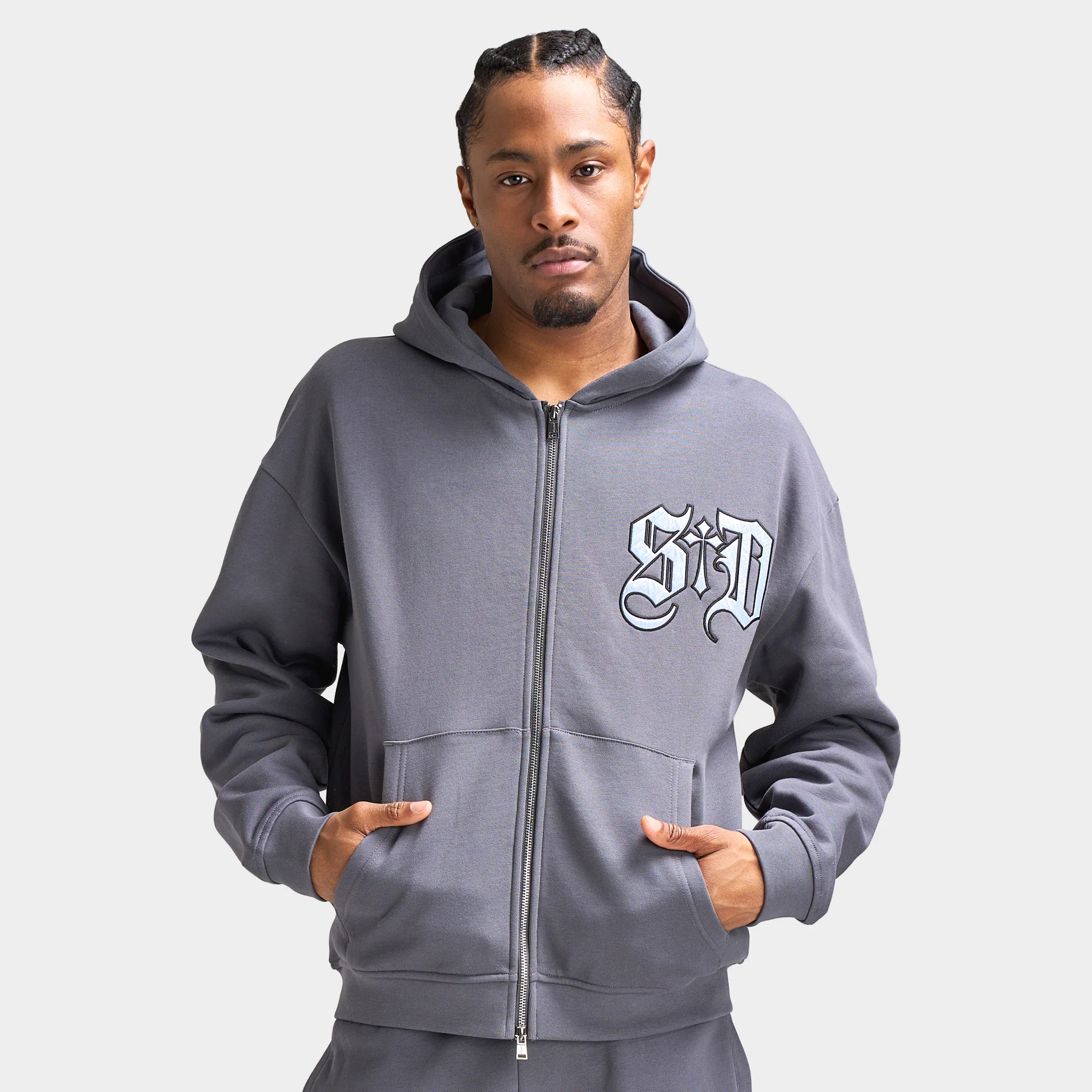 Supply & Demand Insider Full Zipper Hoodie / Iron Gate - Image 4