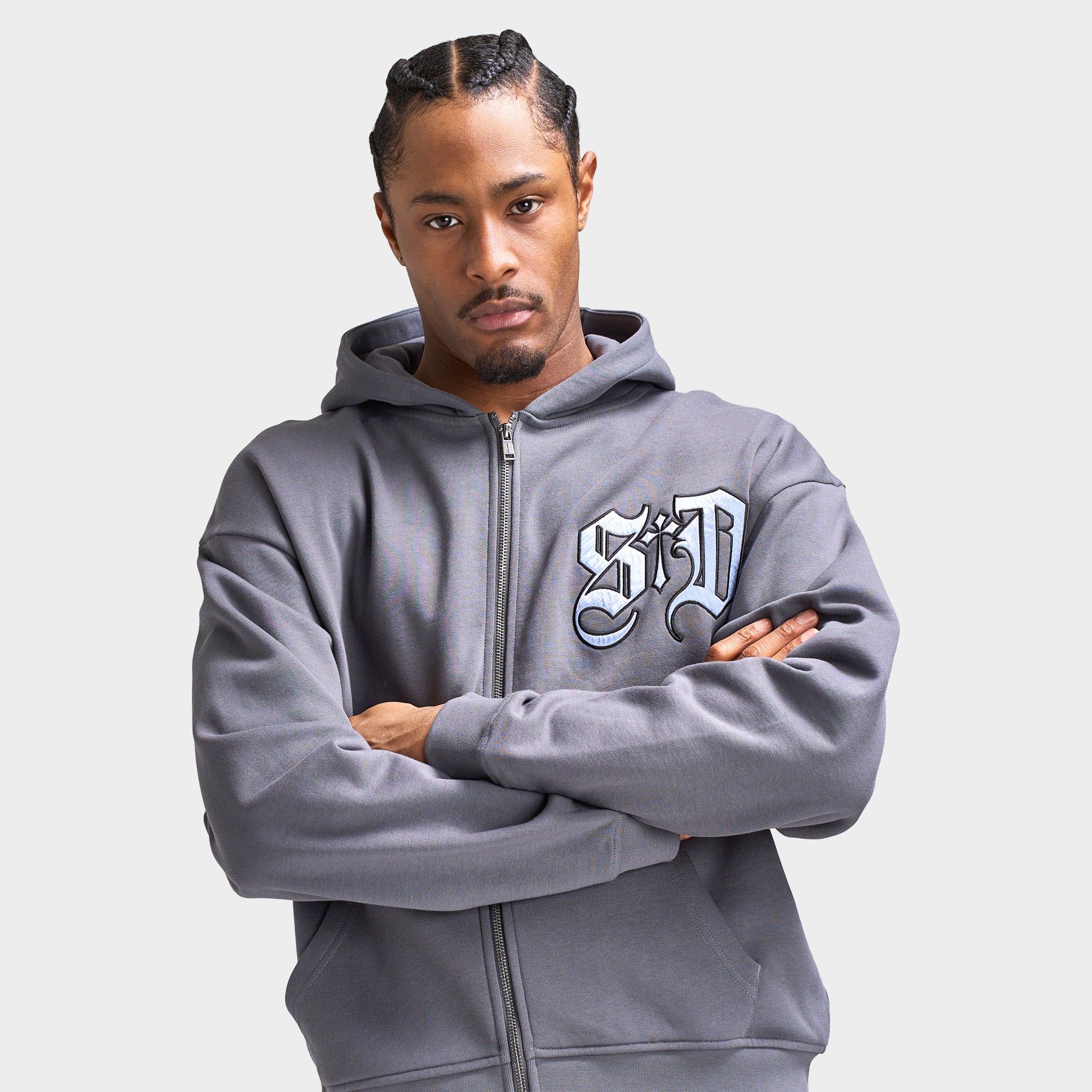 Supply & Demand Insider Full Zipper Hoodie / Iron Gate - Image 6