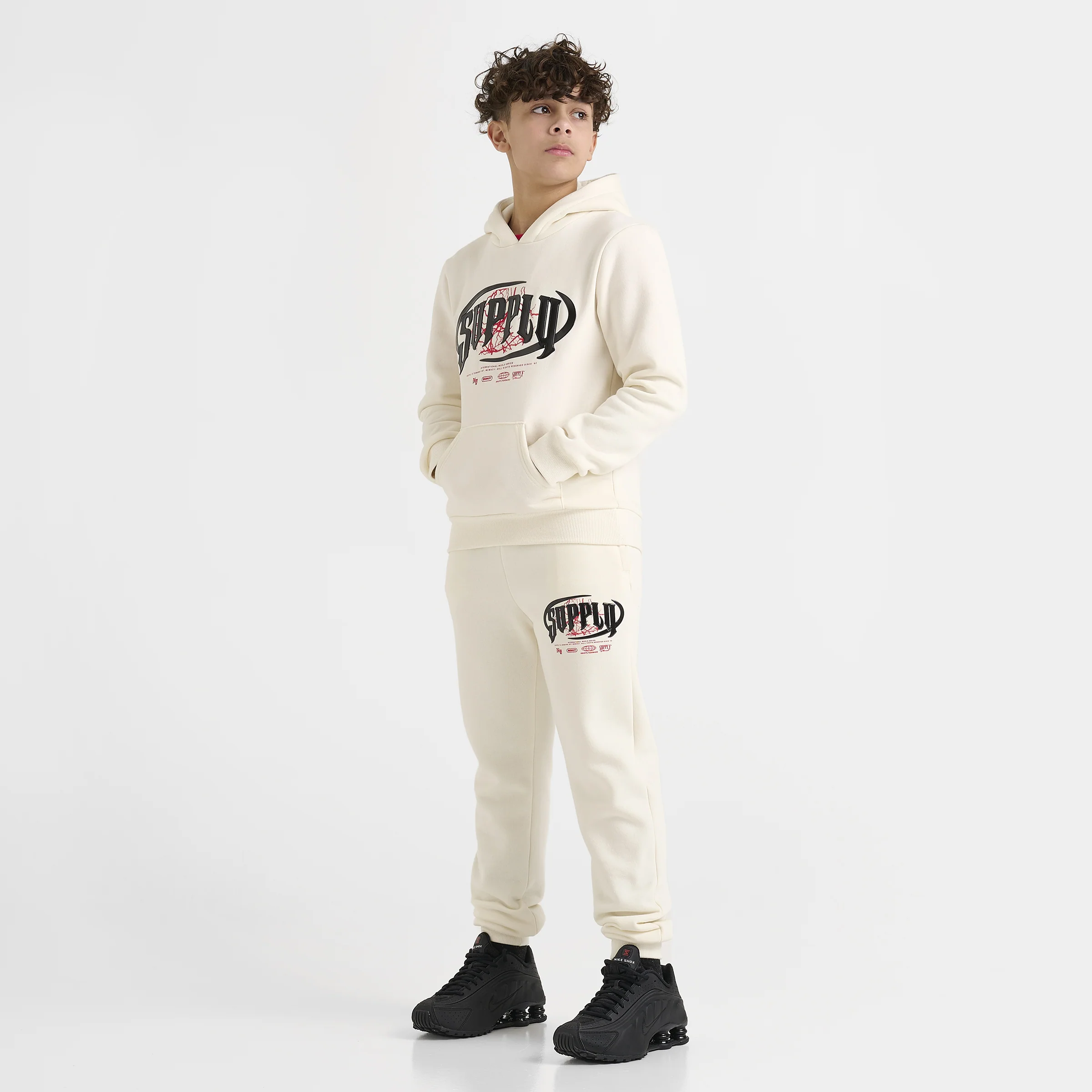 Supply & Demand Junior Boys' Chrome Jogger Pants Tofu / Chinese Red - Image 6
