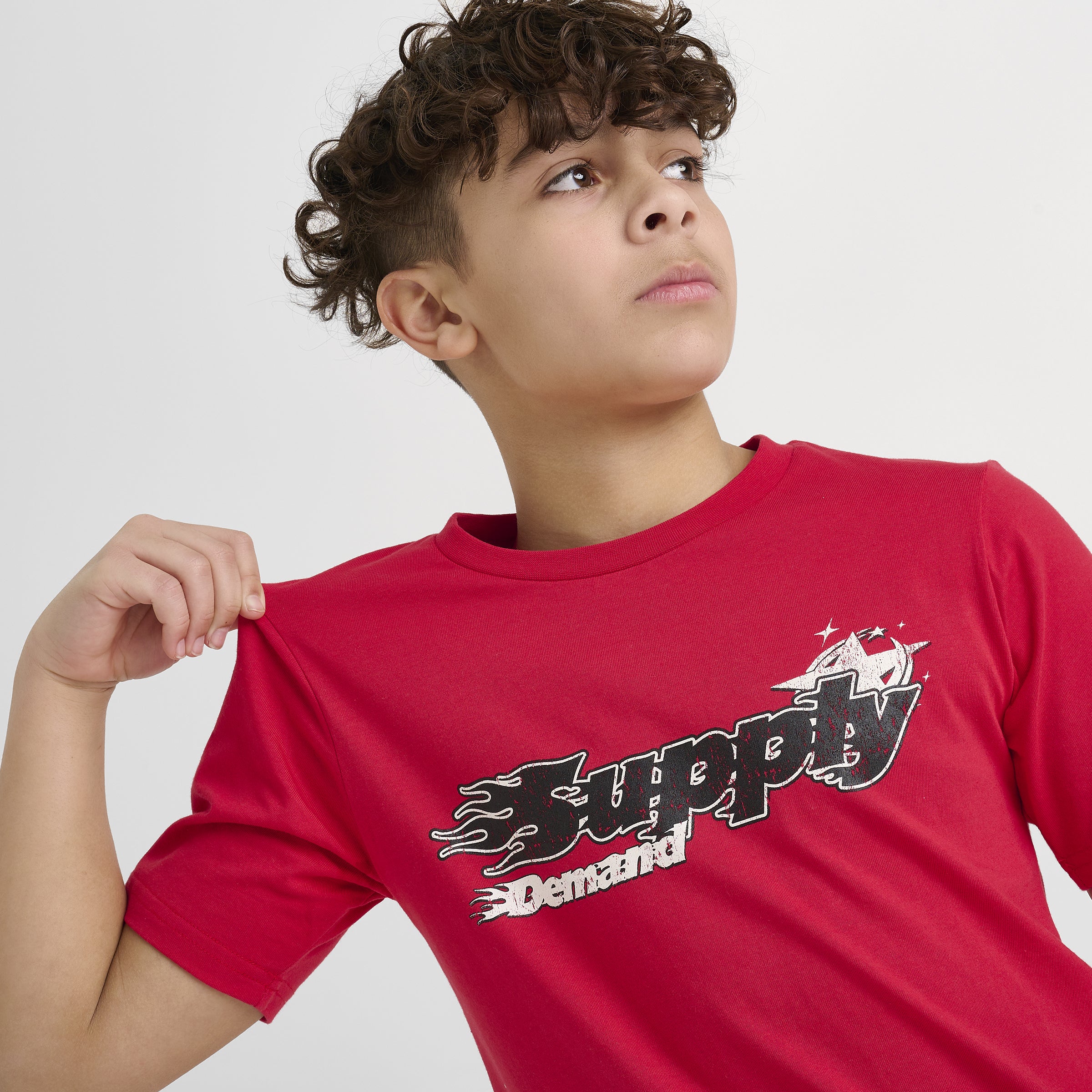 Supply & Demand Junior Boys' Martinez Tee Red / Black - Image 5