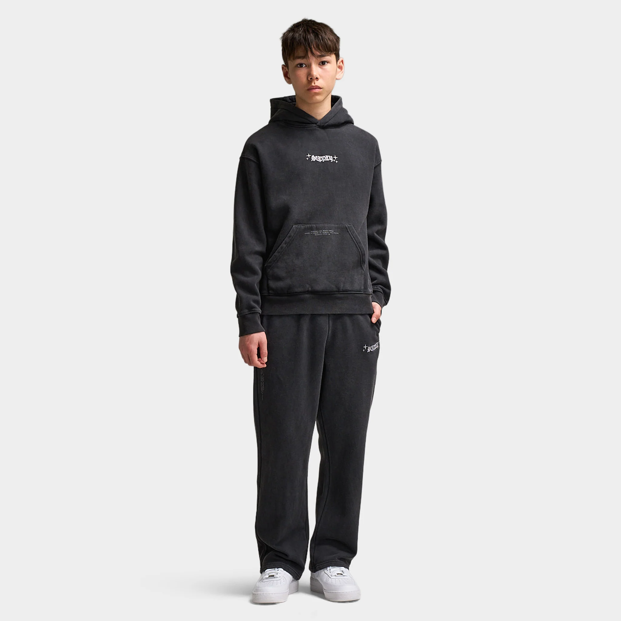 Supply & Demand Junior Boys' Quita Hoodie / Washed Black - Image 5