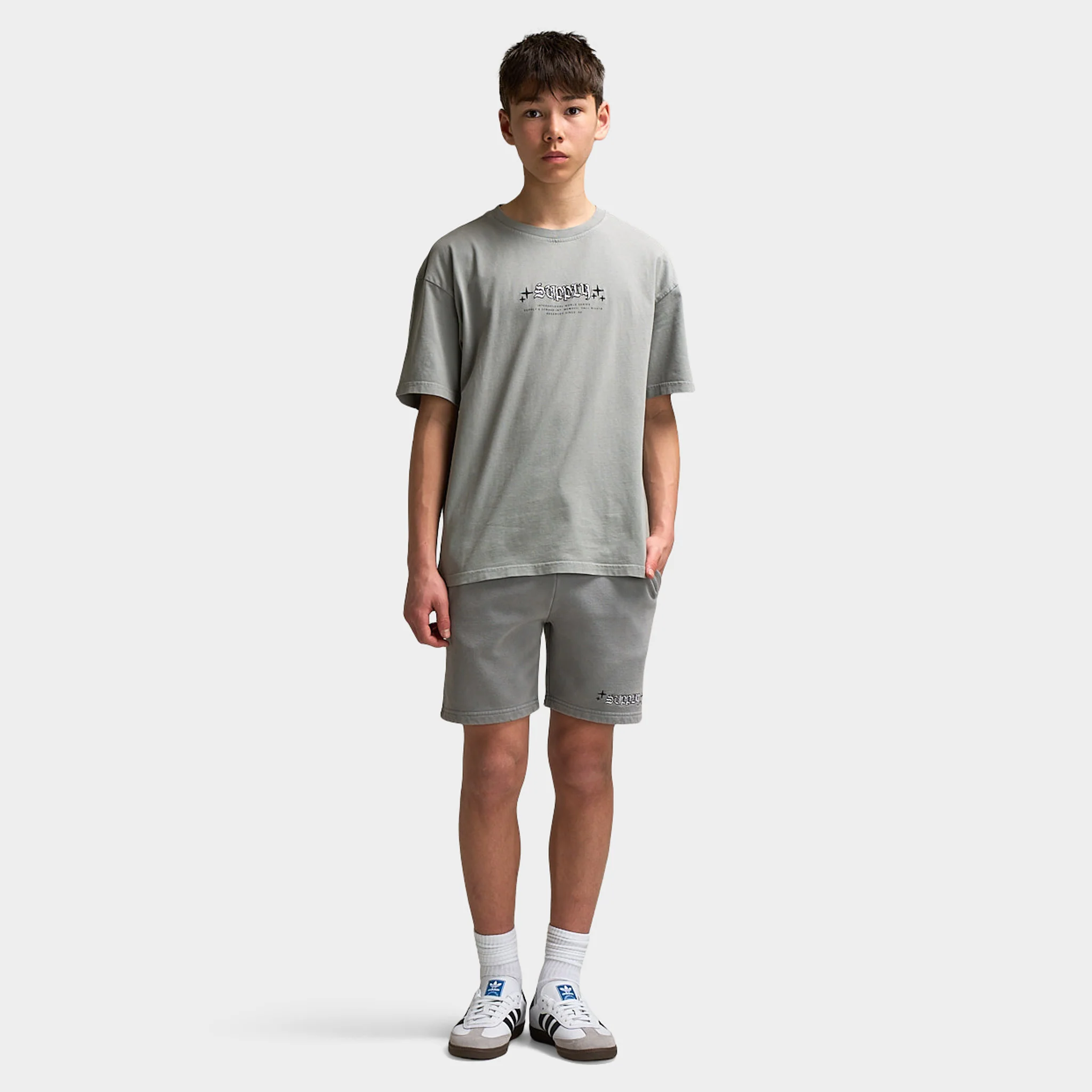 Supply & Demand Junior Boys' Quita T-Shirt / Ultimate Washed Grey - Image 5