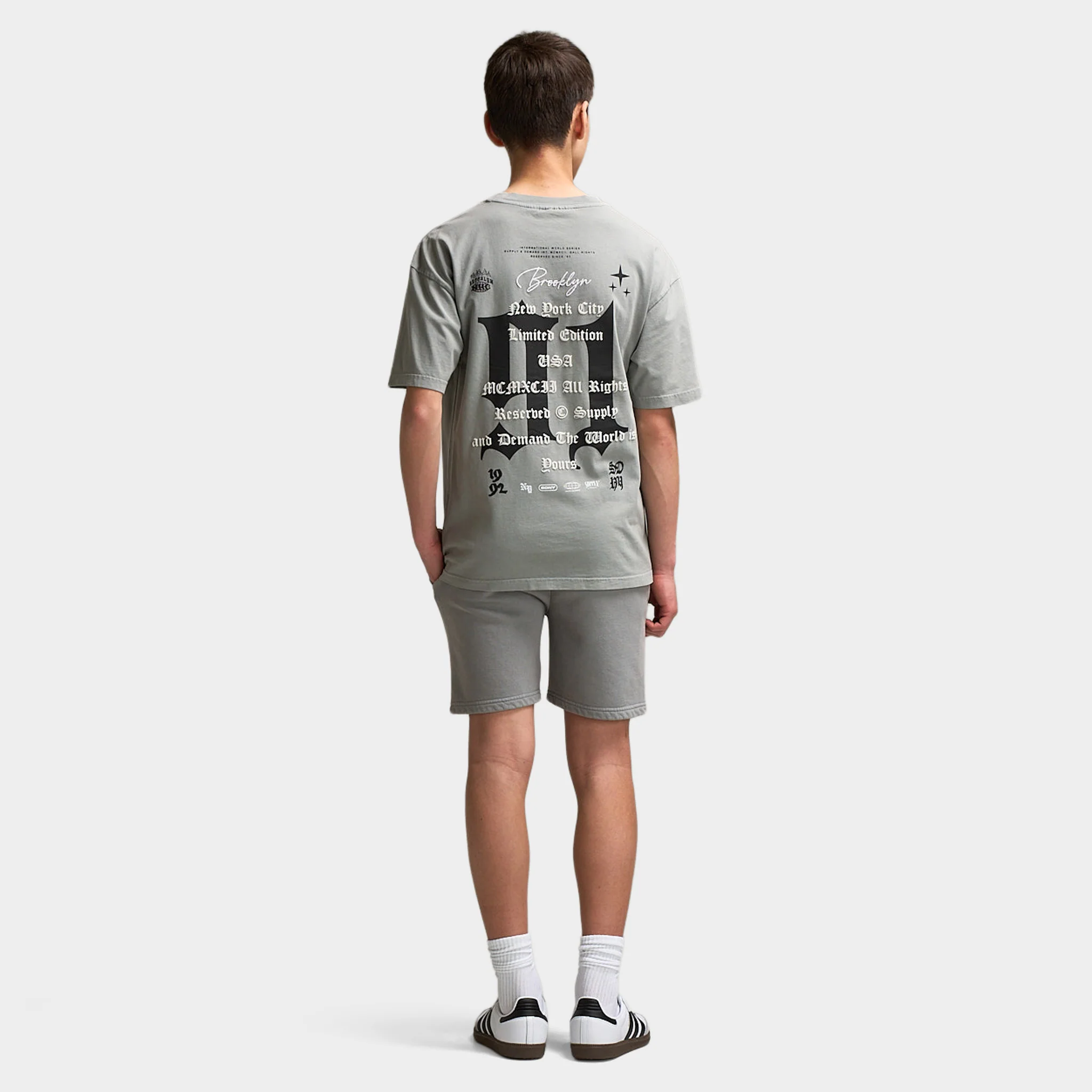 Supply & Demand Junior Boys' Quita T-Shirt / Ultimate Washed Grey - Image 6