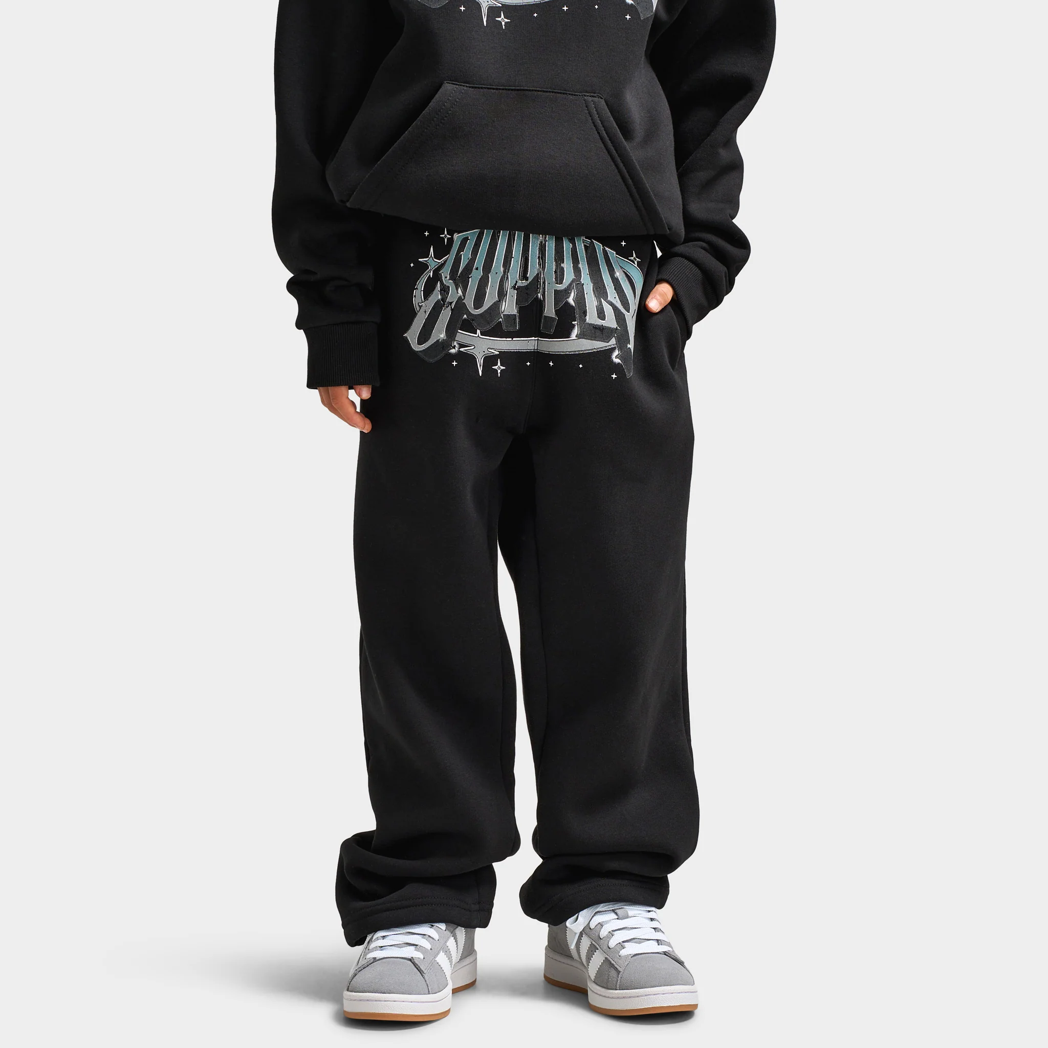 Supply & Demand Juniors' Chrome Star Pants / Black - Image 2