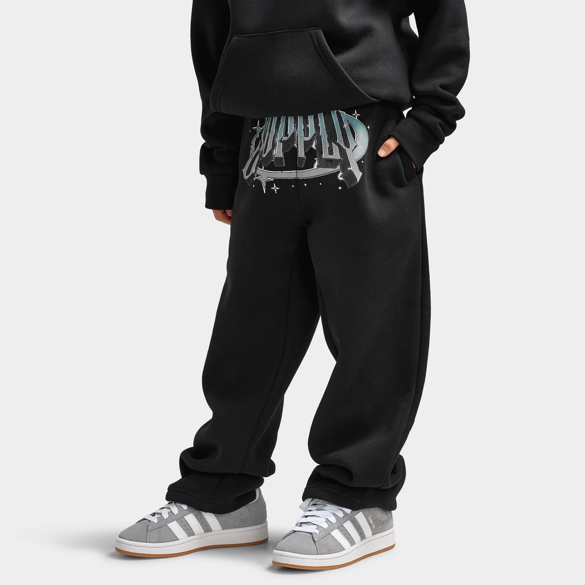 Supply & Demand Juniors' Chrome Star Pants / Black - Image 3