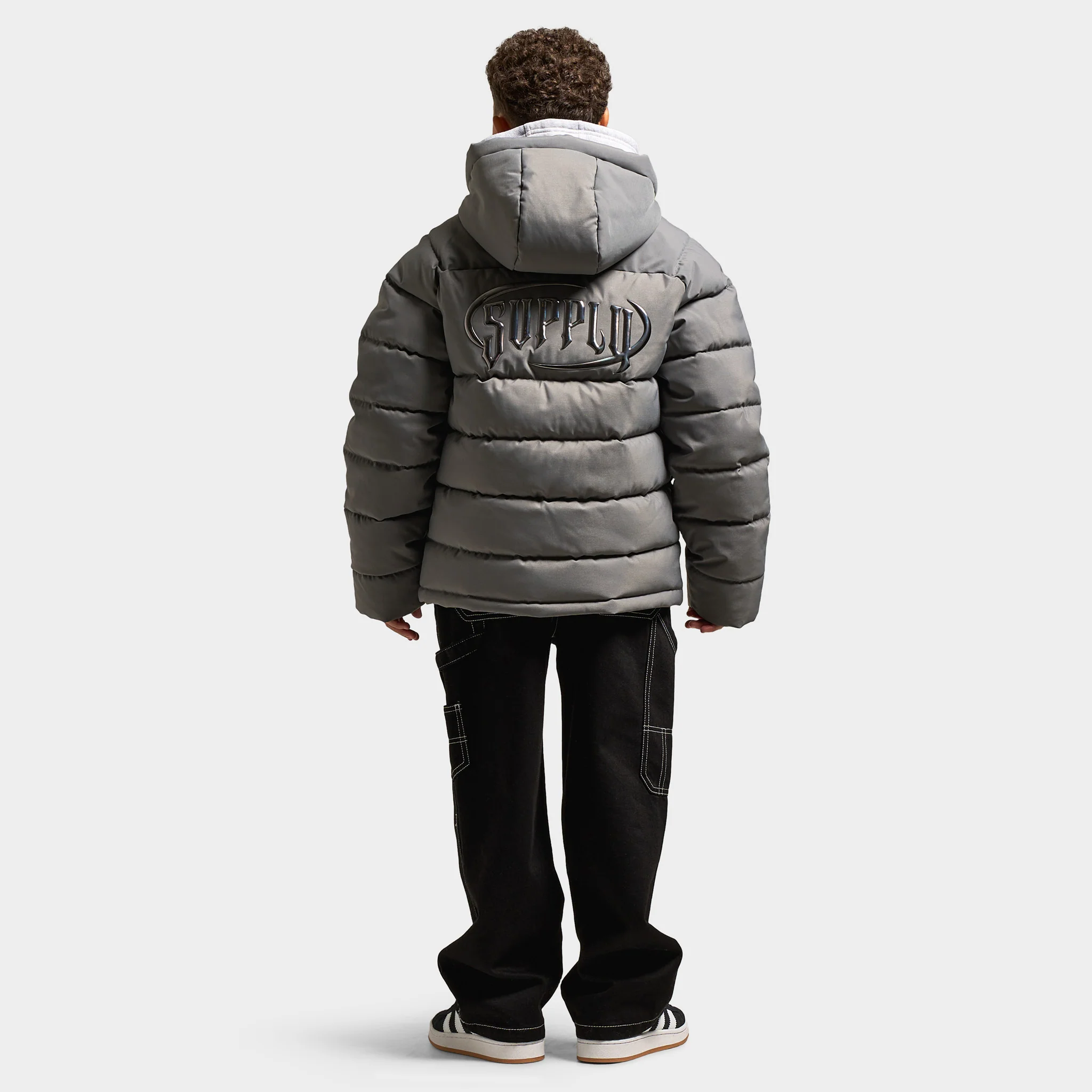 Supply & Demand Juniors' Hydro Padded Jacket / Dark Grey - Image 5