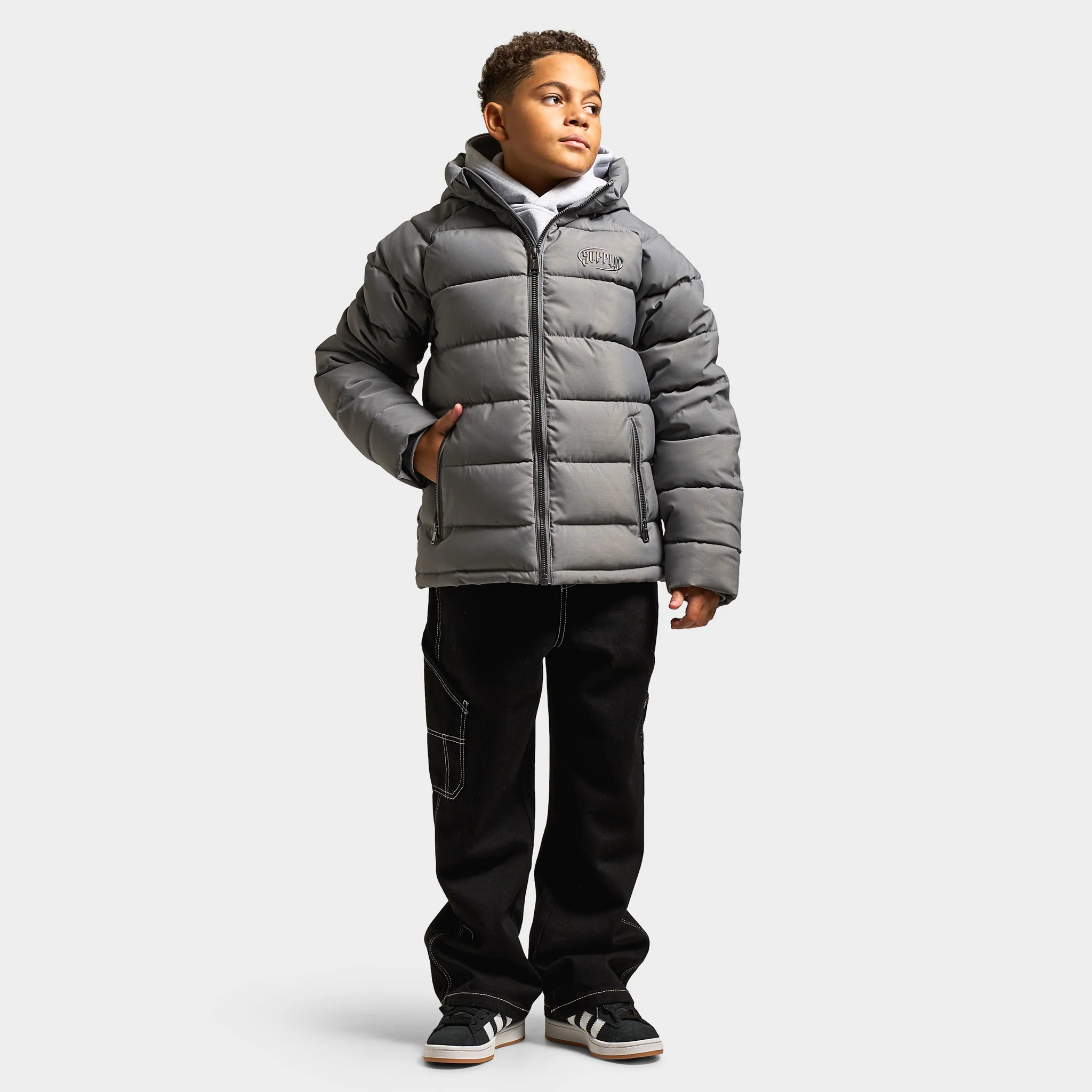 Supply & Demand Juniors' Hydro Padded Jacket / Dark Grey - Image 6