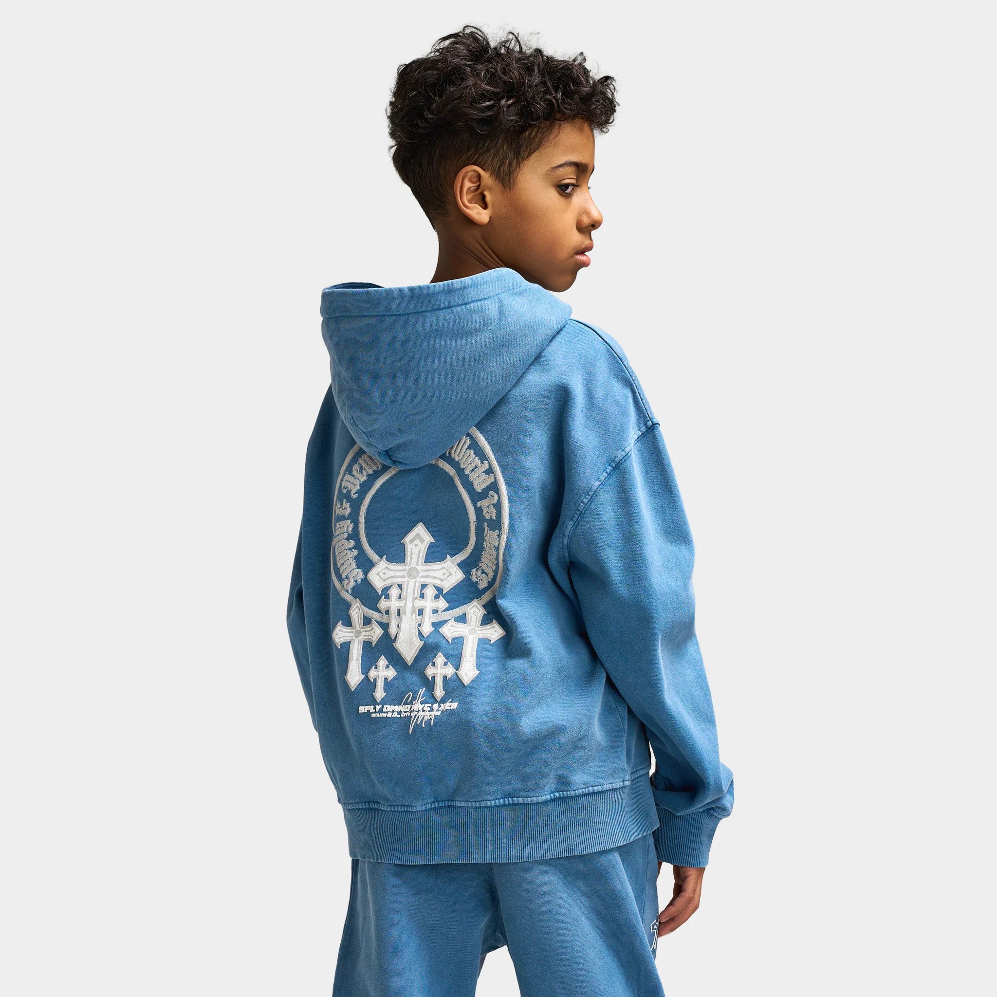 Supply & Demand Juniors' Orthodox Hoodie / Copen Blue - Image 2
