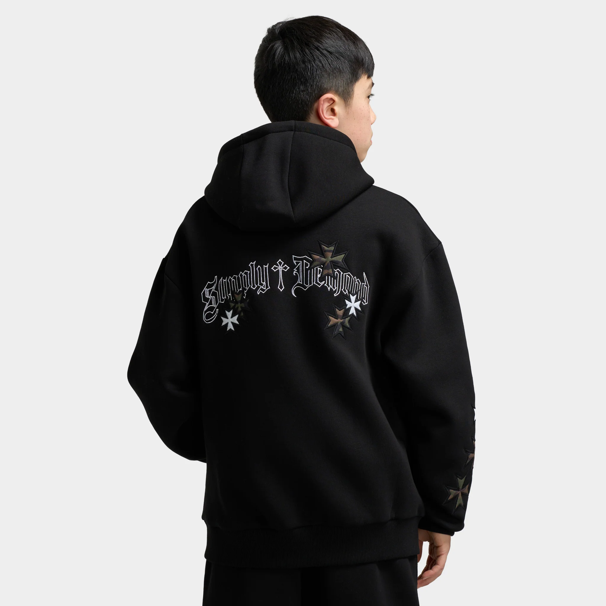 Supply & Demand Juniors' Slate Full-Zip Hoodie / Black - Image 4
