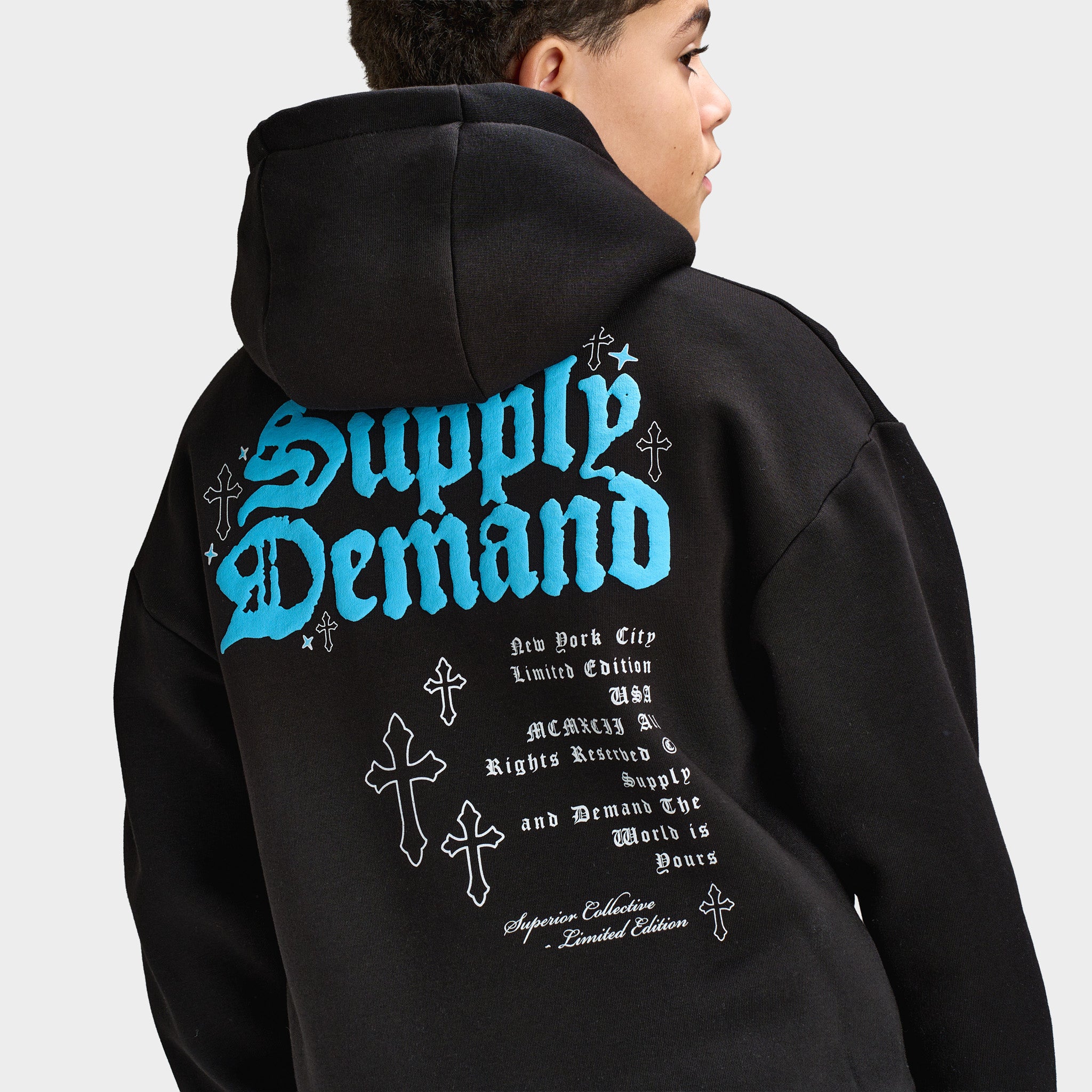 Supply & Demand Juniors' Treport Hoodie / Black - Image 4