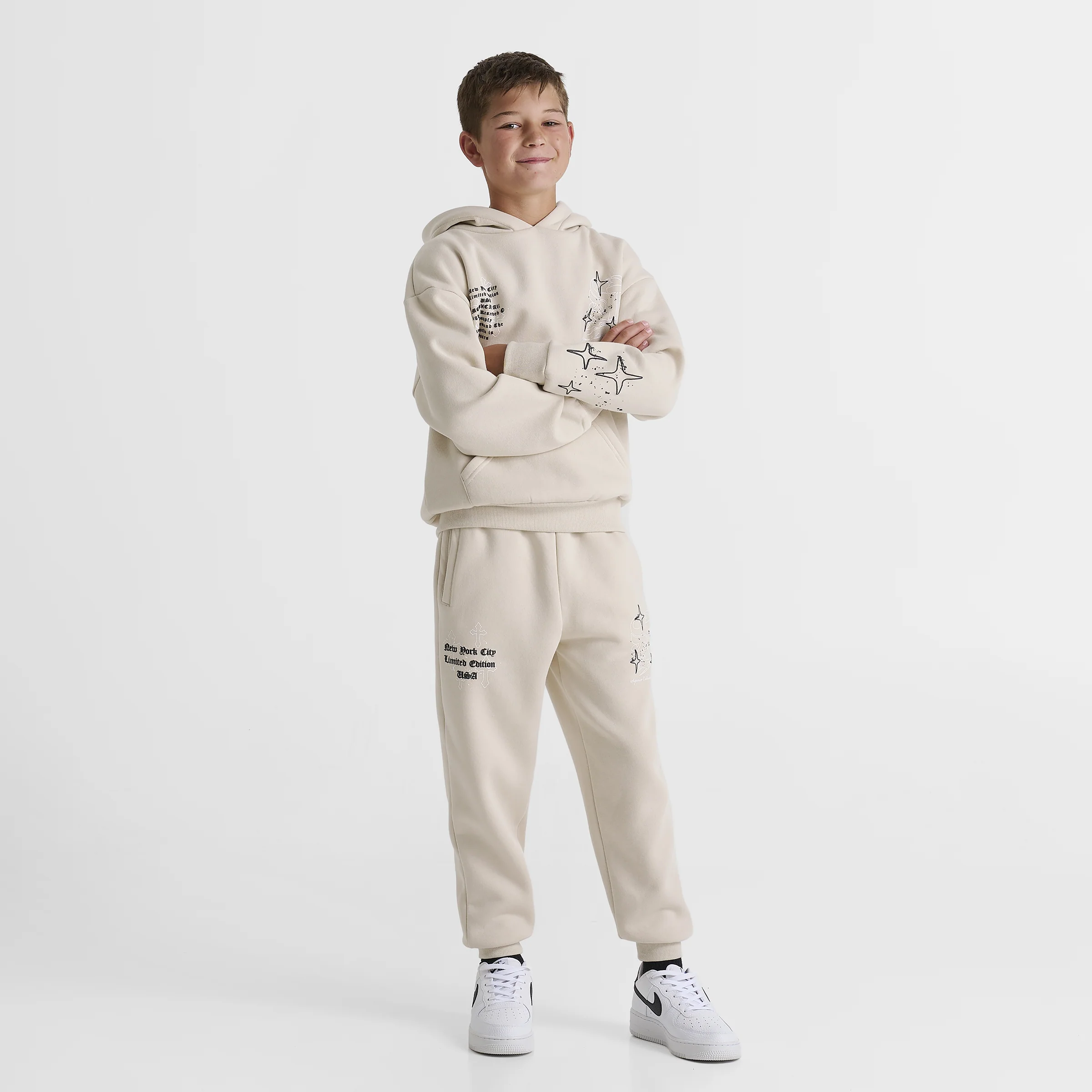 Supply & Demand Juniors' Vito Pullover Hoodie / Ancient Scroll - Image 6