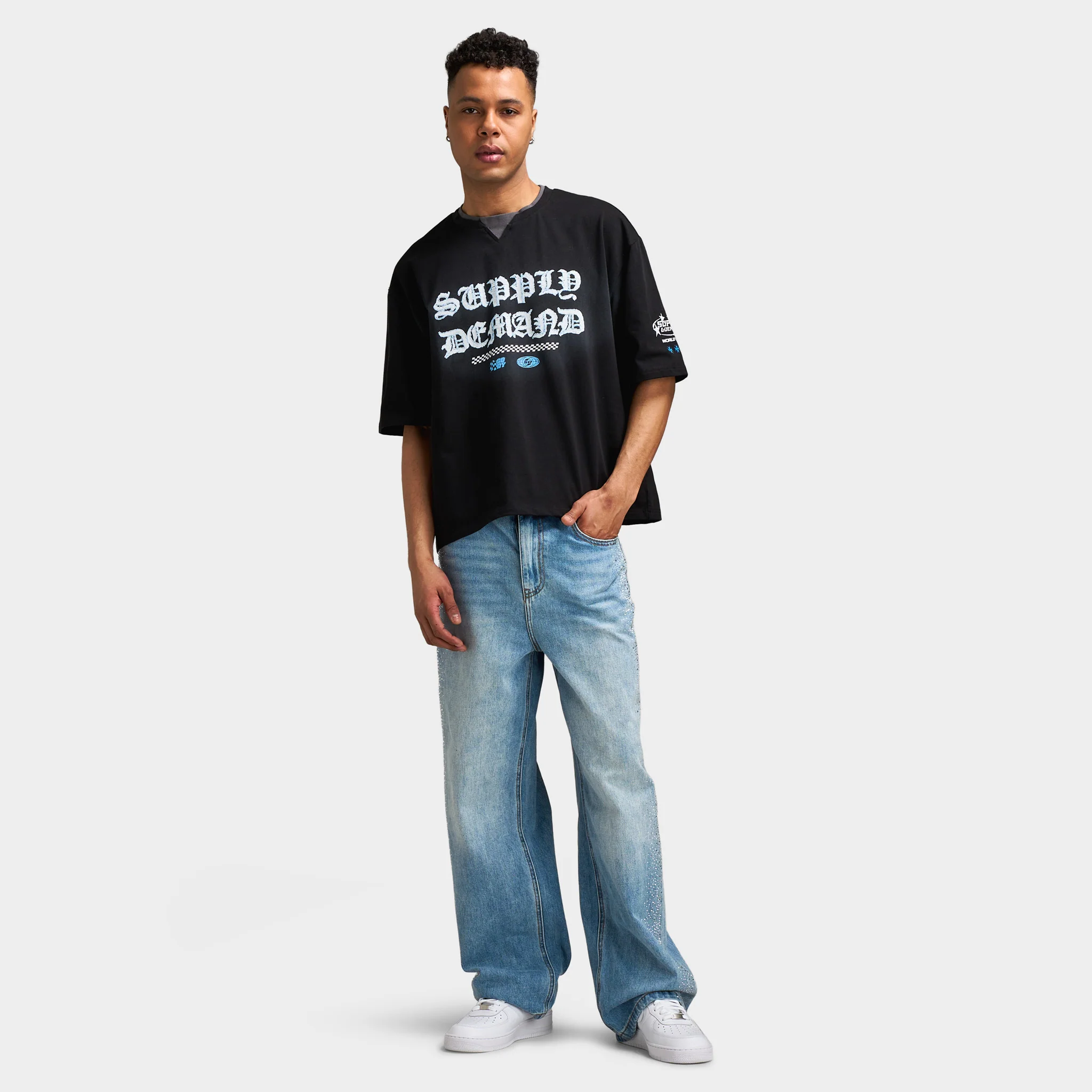 Supply Demand Sponsor T-Shirt / Washed Black - Image 5
