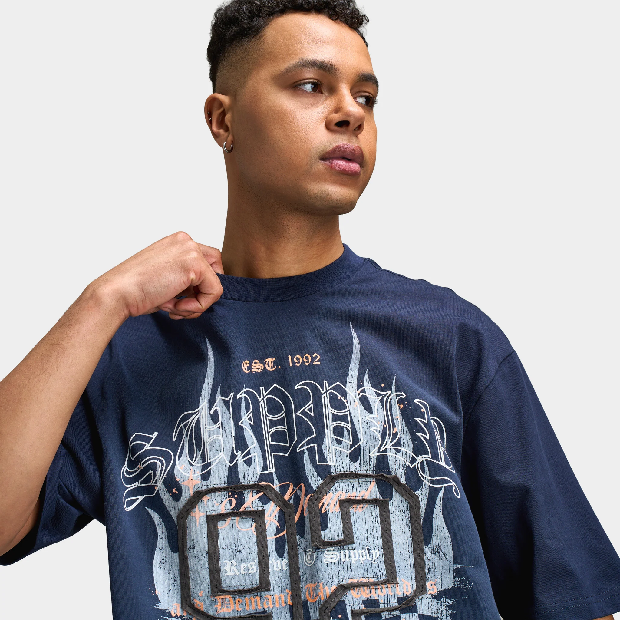 Supply & Demand Stitcher T-Shirt / Washed Navy Blazer - Image 3