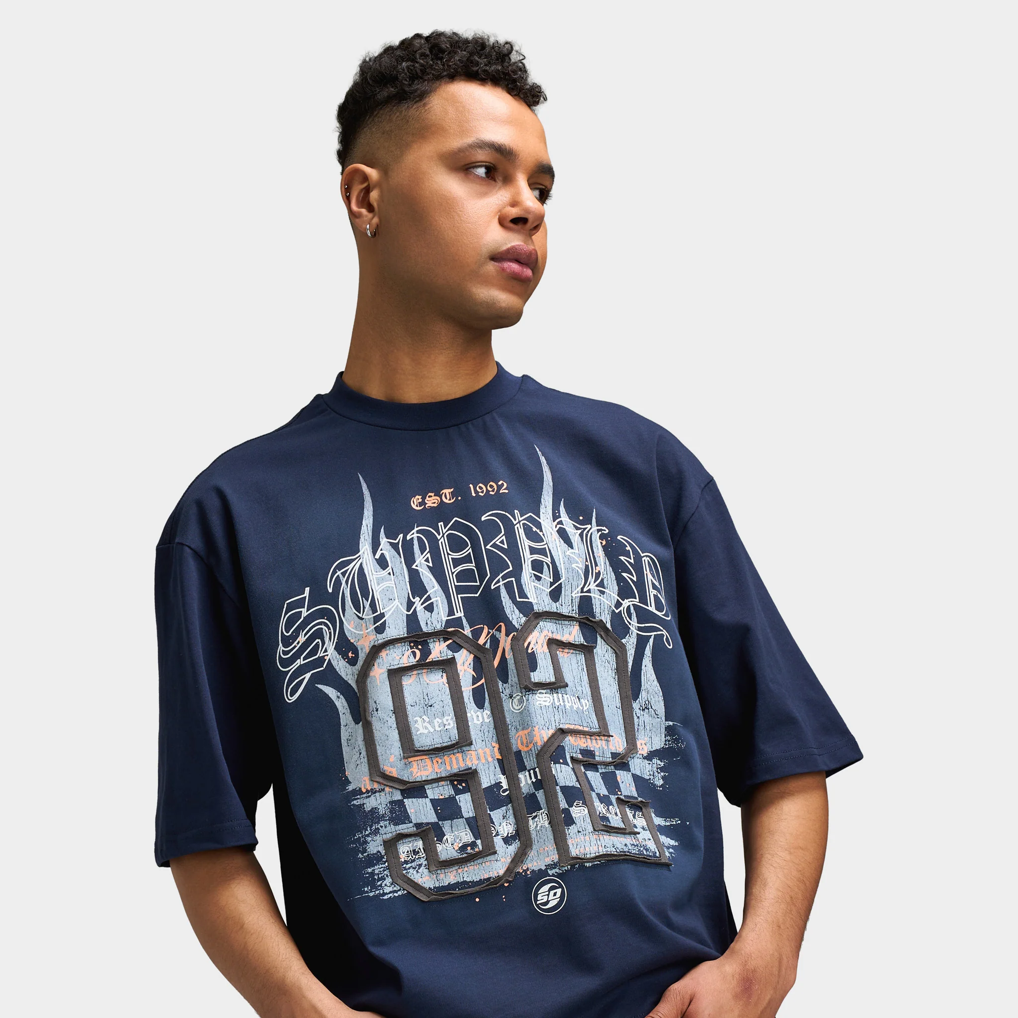 Supply & Demand Stitcher T-Shirt / Washed Navy Blazer - Image 4