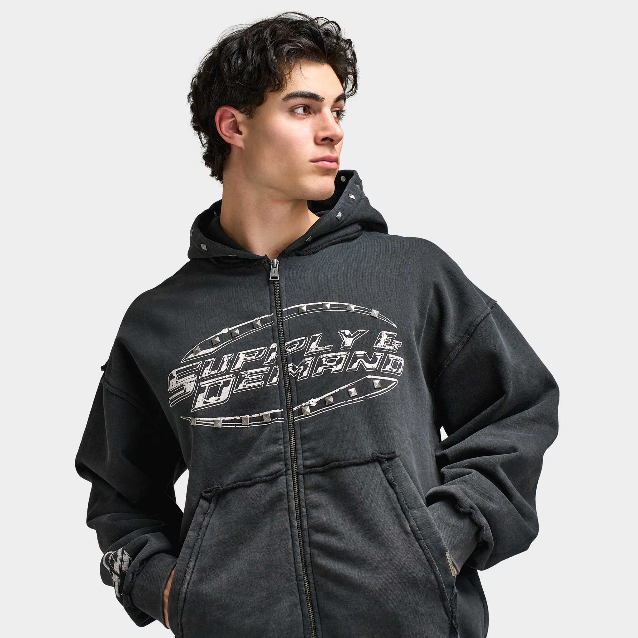 Supply & Demand Tuscan Full Zip Hoodie / Black - Image 3