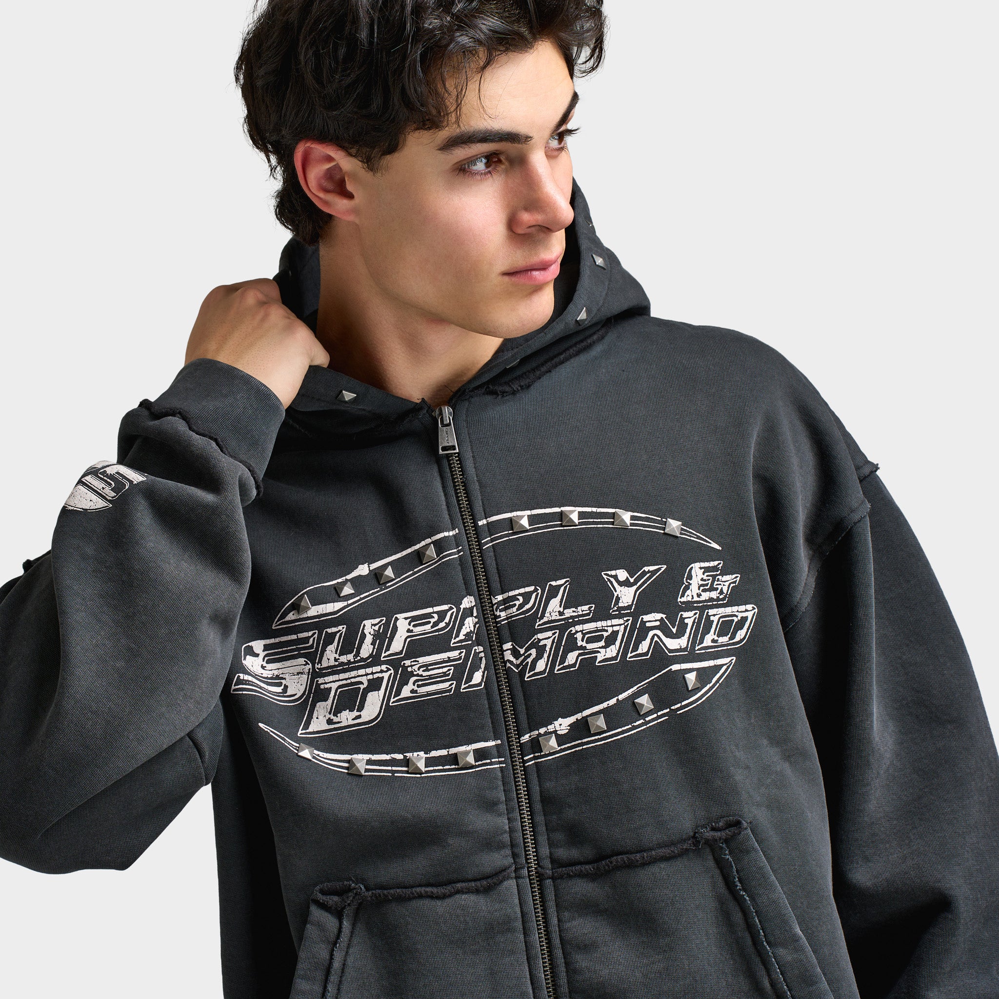 Supply & Demand Tuscan Full Zip Hoodie / Black - Image 4