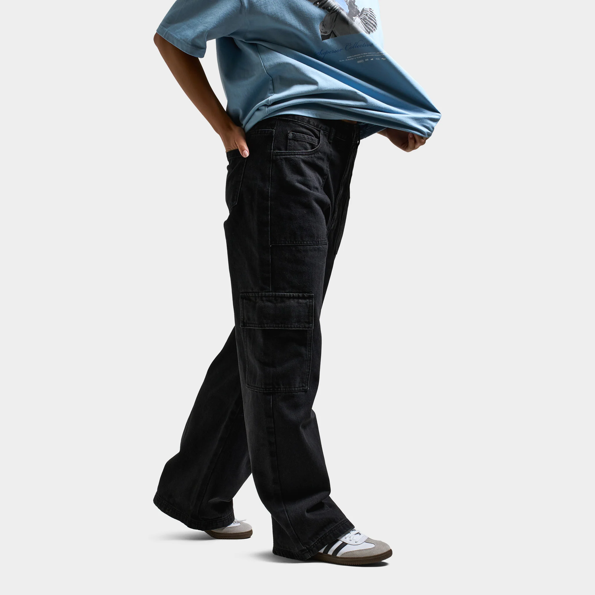 Supply & Demand Women's Cargo Jeans / Black - Image 4