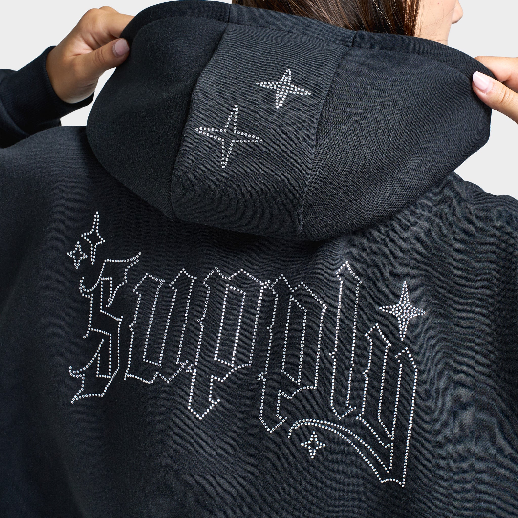 Supply & Demand Women's Kella Cropped Fullzip Hoodie / Black - Image 4