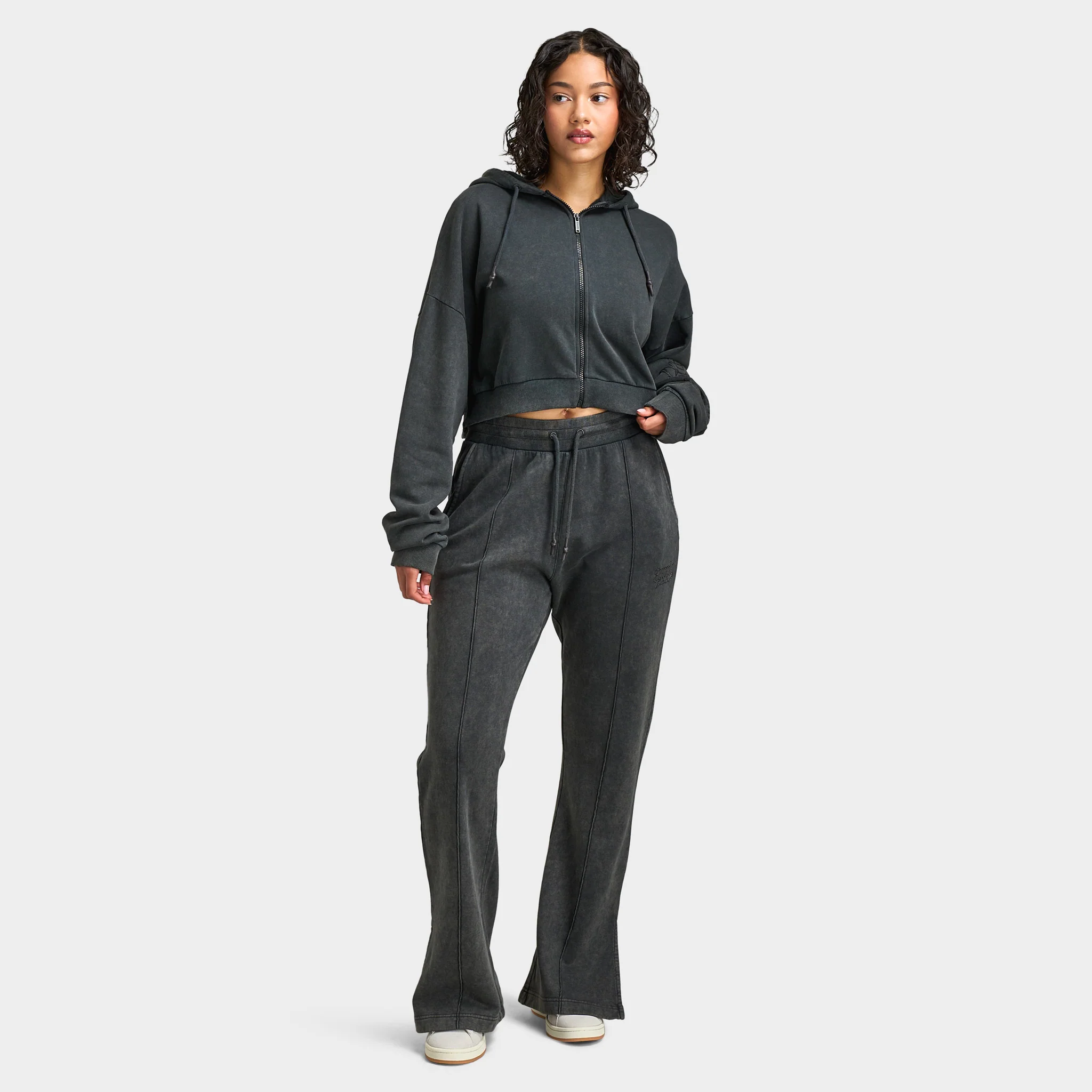 Supply & Demand Women's Monair Boxy Full Zip Hoodie / Grey W - Image 6