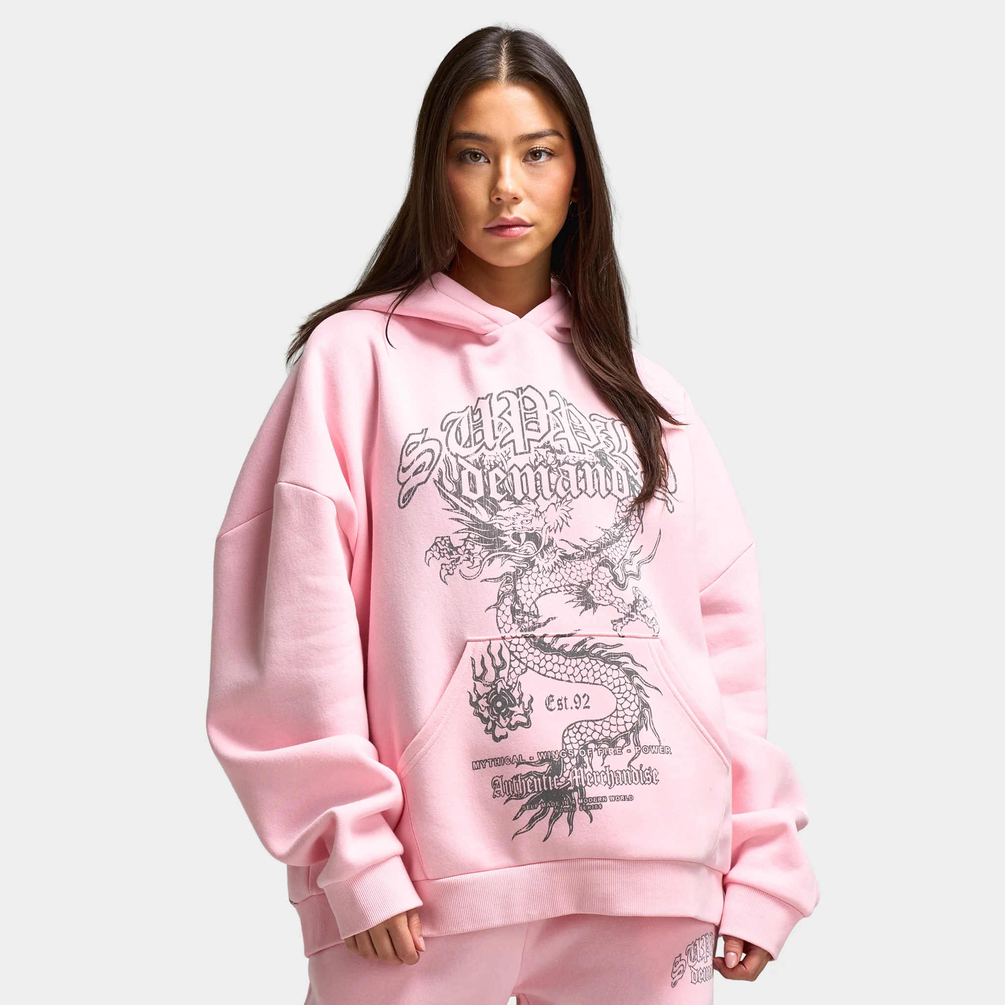 Supply & Demand Women's Ragon Pullover Hoodie / Rose Shadow - Image 3