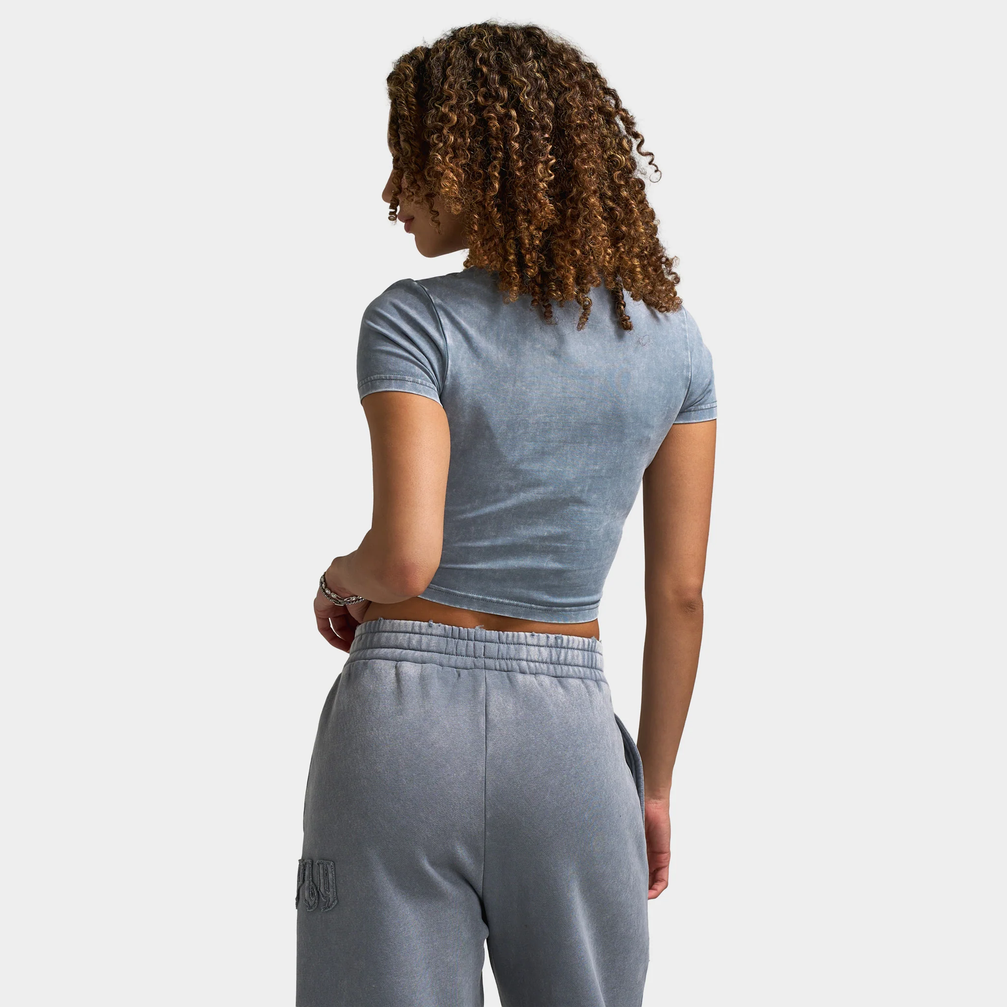Supply & Demand Women's Raw Slim Tee / Grey Shingles - Image 2