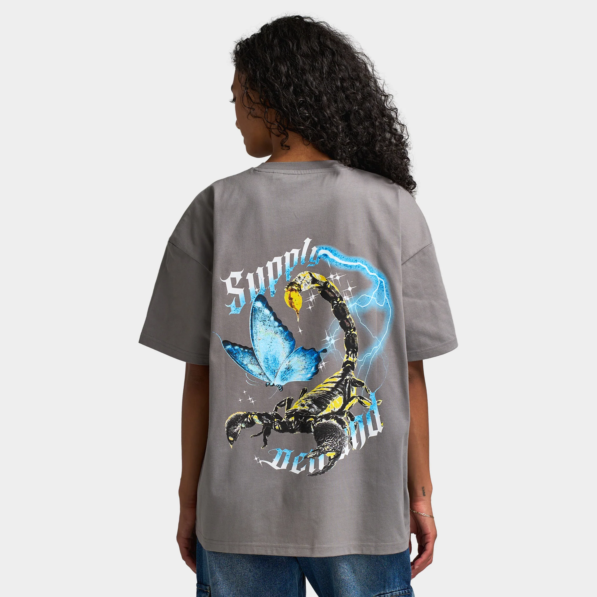 Supply & Demand Women's Scorp Tee / Distressed Grey - Image 2