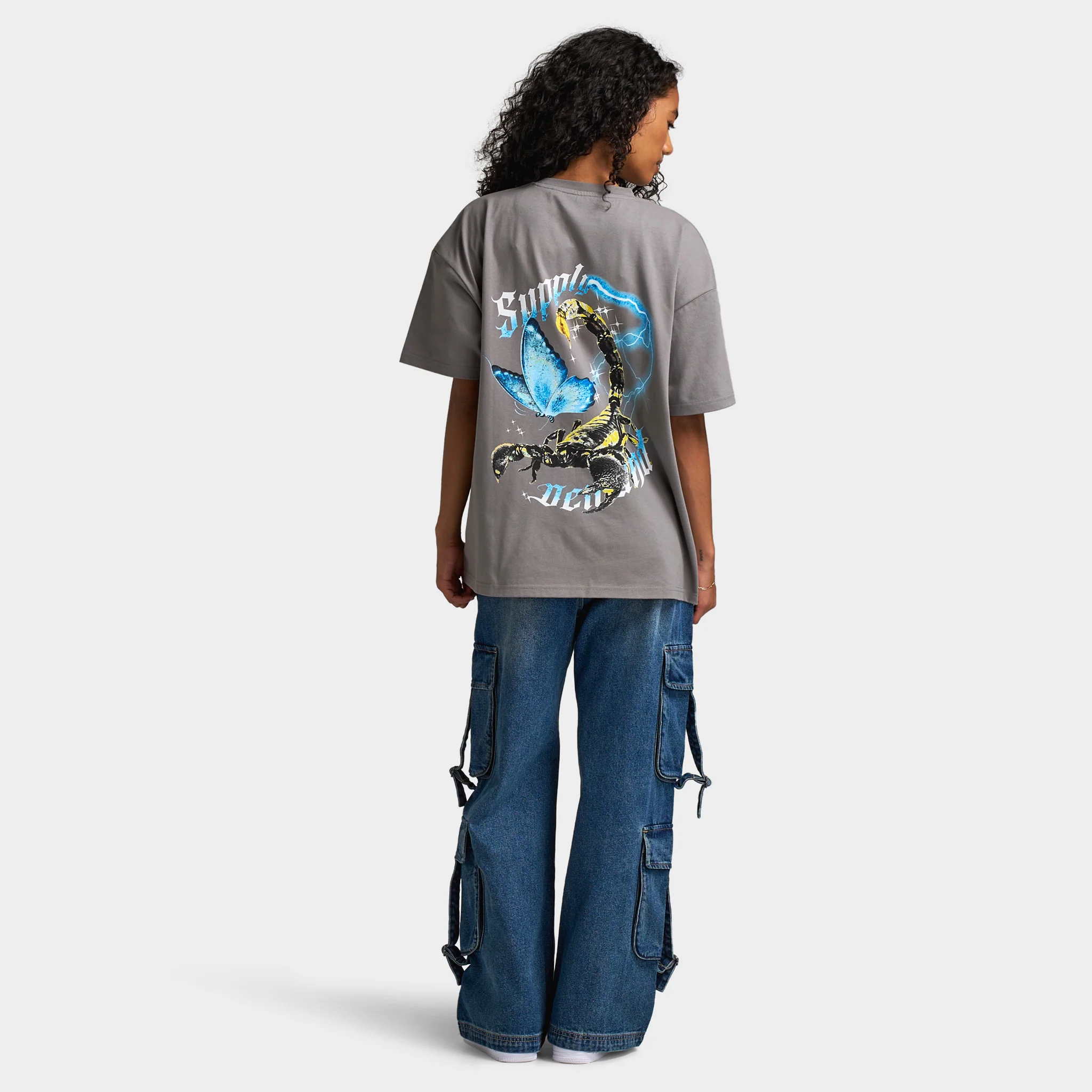 Supply & Demand Women's Scorp Tee / Distressed Grey - Image 5