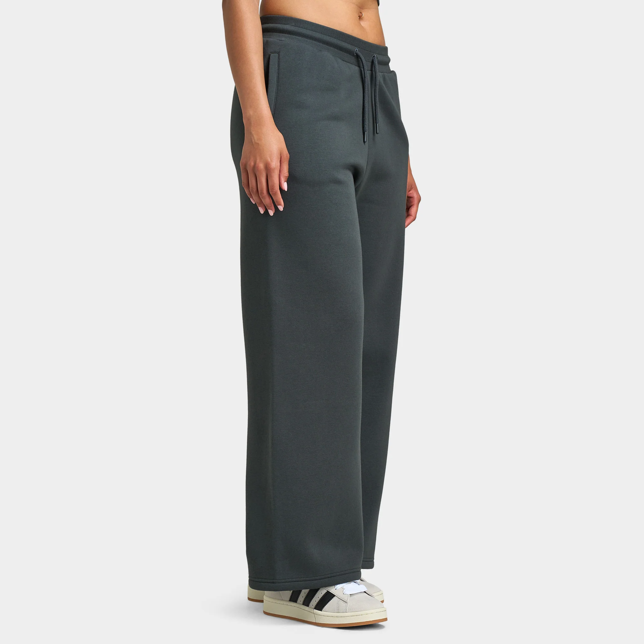 Supply & Demand Women's Spray Wide Leg Joggers / Dark Grey With Diamantes - Image 4