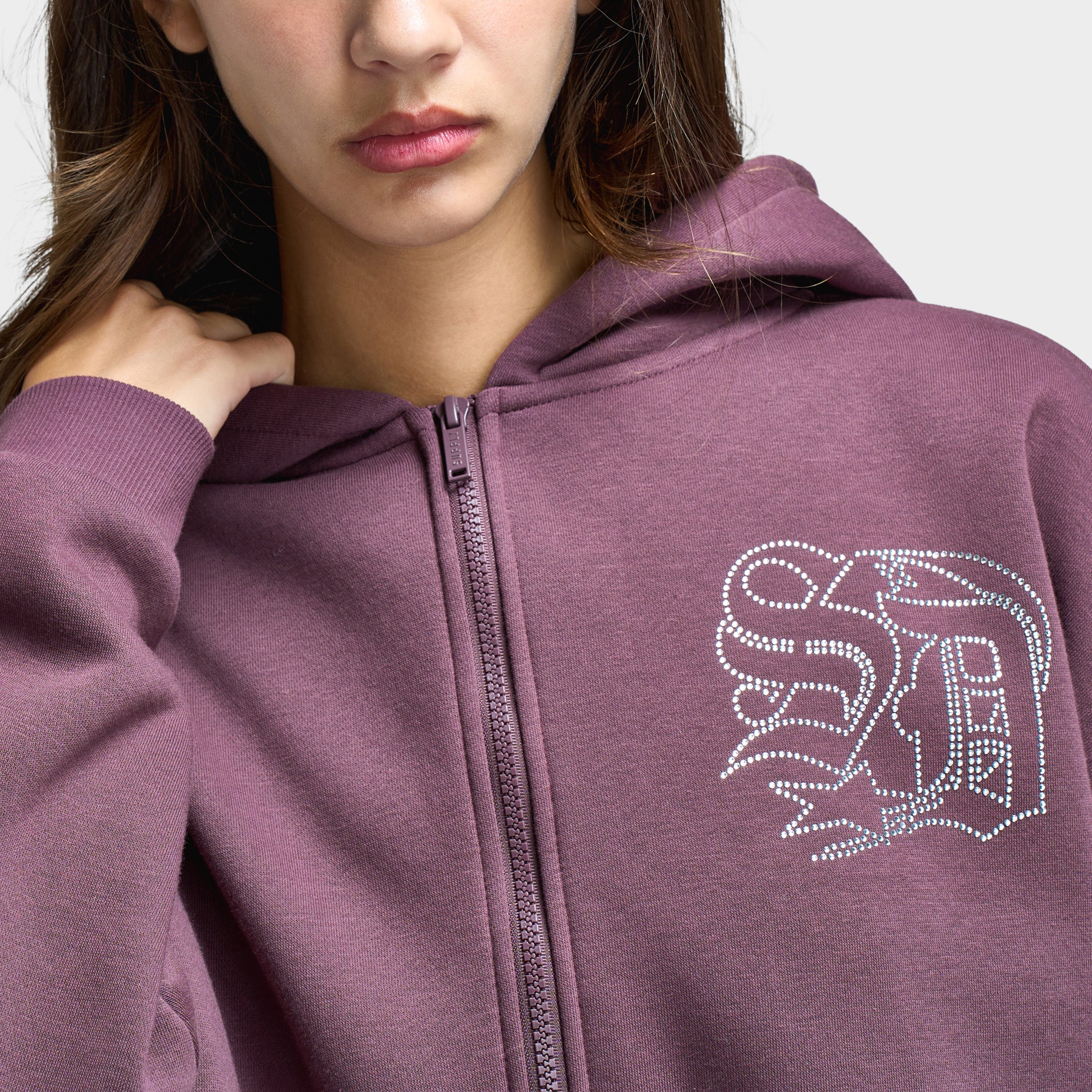 Supply & Demand Women's Stead Boxy Fullzip Hoodie / Huckleberry - Image 3