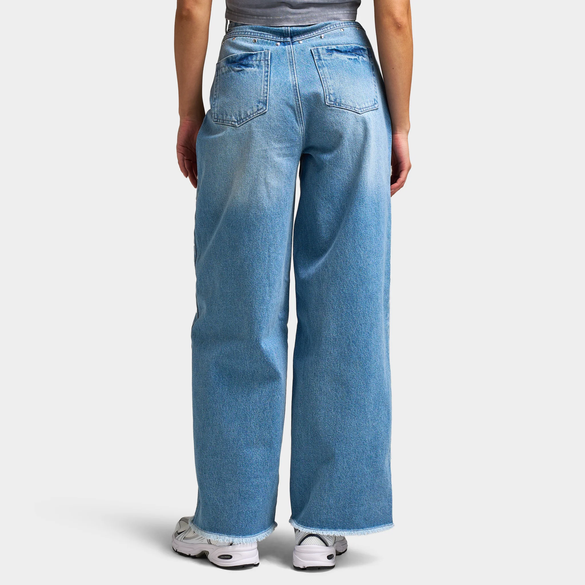 Supply & Demand Women's Stud Wide Leg Jeans / Mid Wash - Image 2