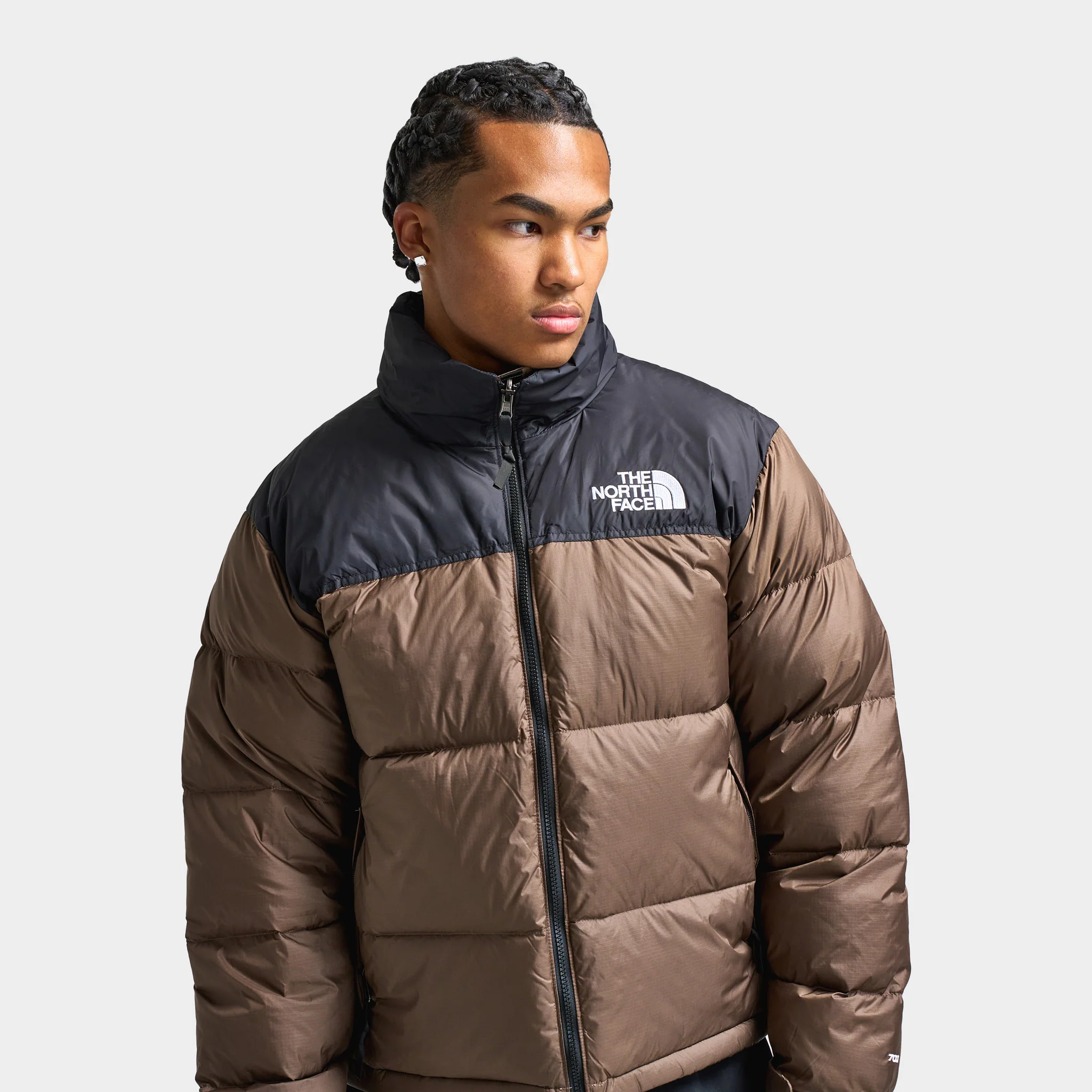 The North Face 1996 Retro Nuptse Jacket Smokey Brown / TNF Black - Image 3