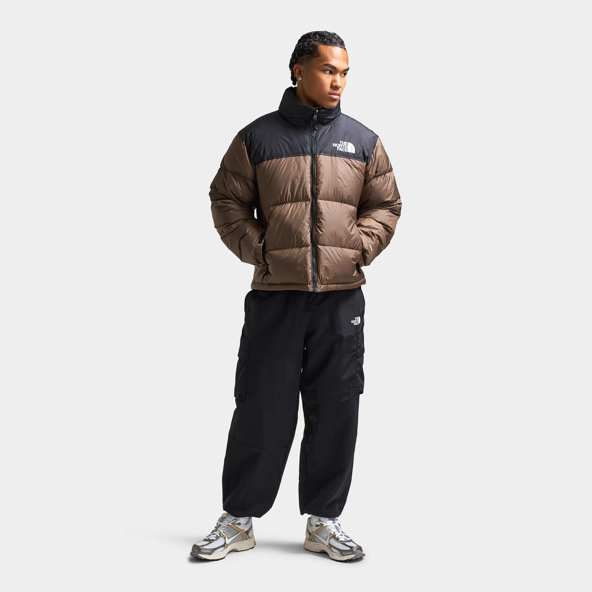 The North Face 1996 Retro Nuptse Jacket Smokey Brown / TNF Black - Image 6